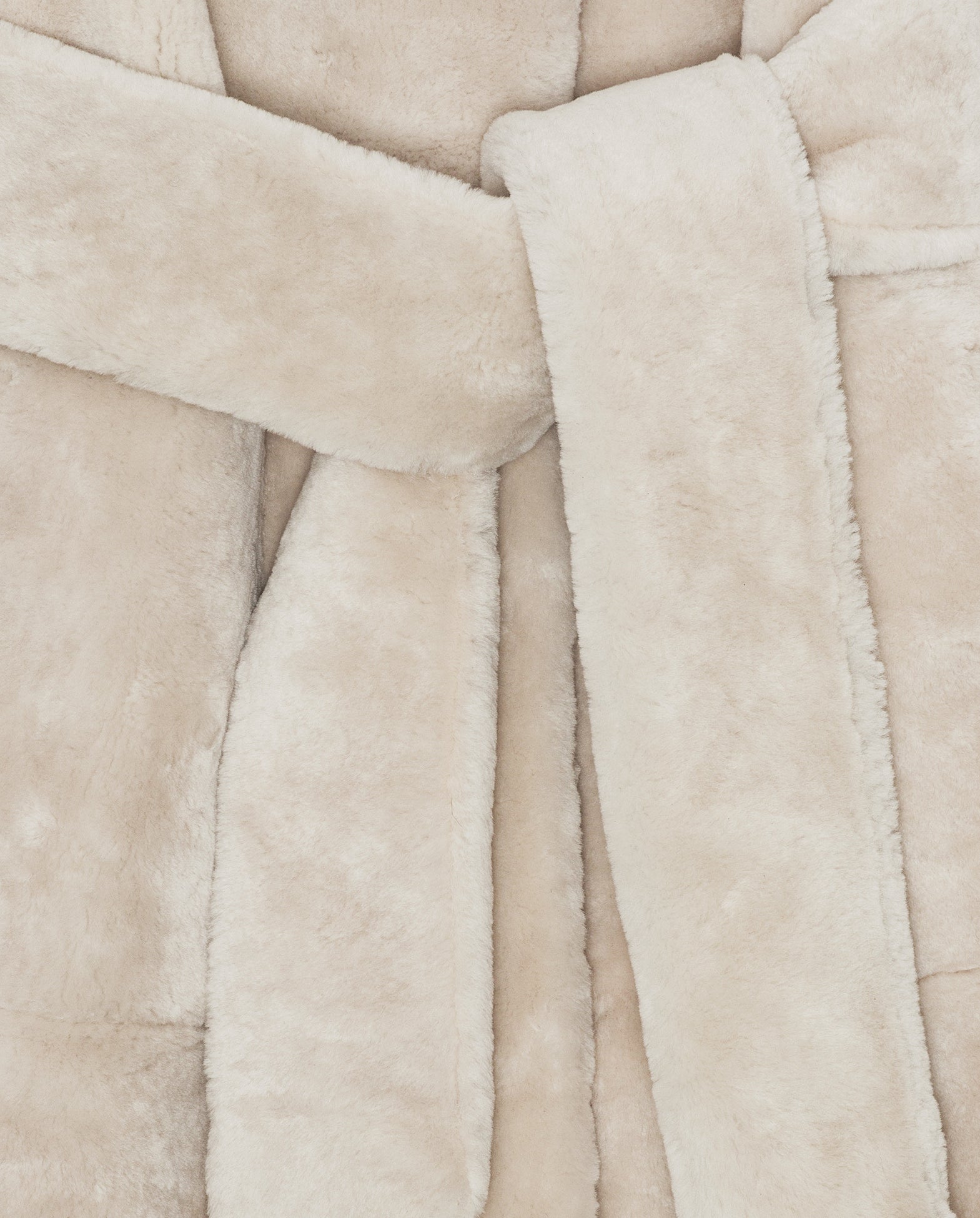 Belted Soft Shearling Coat
