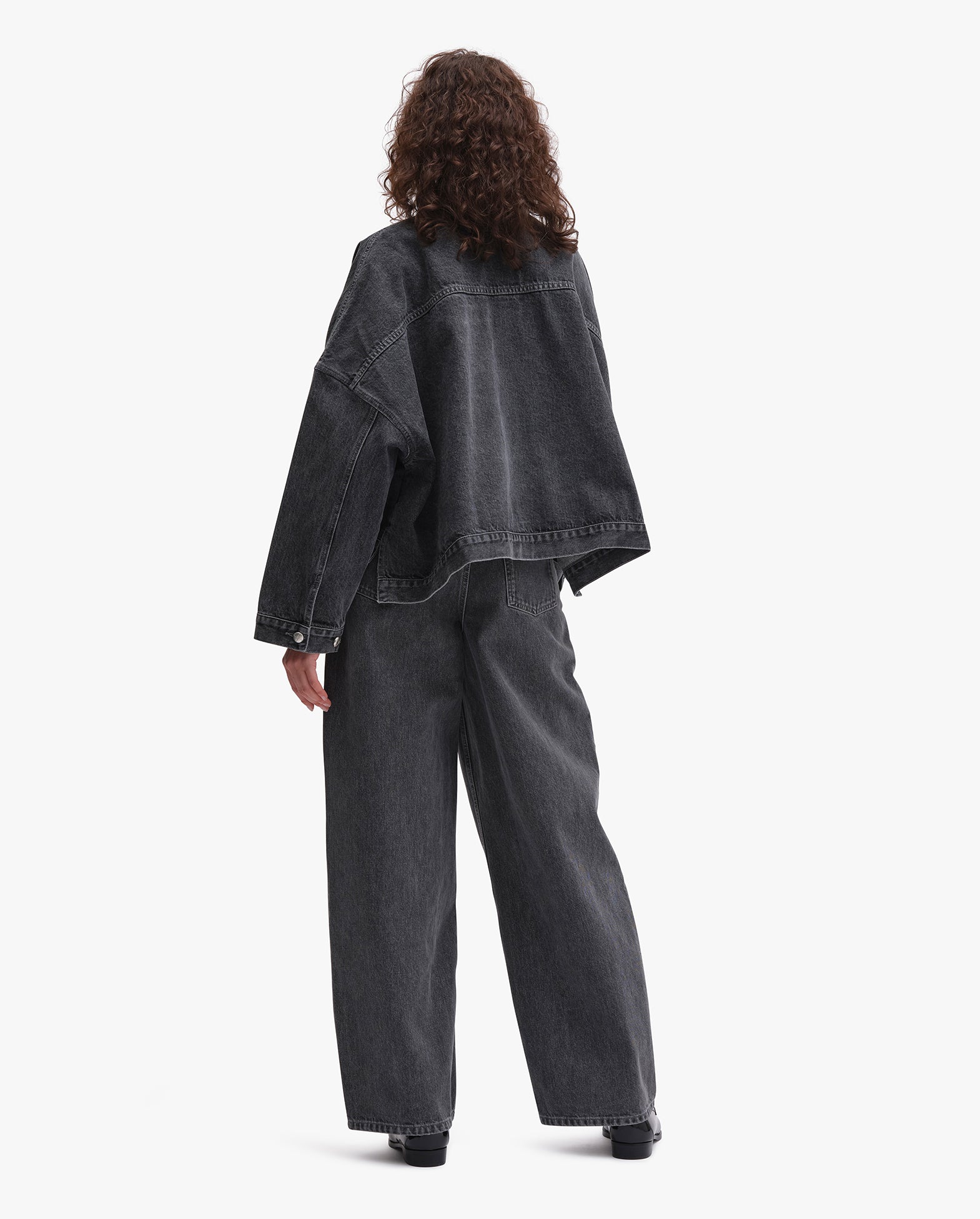 Drapy Back Denim Jacket