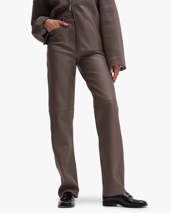 High Waist Leather Pants