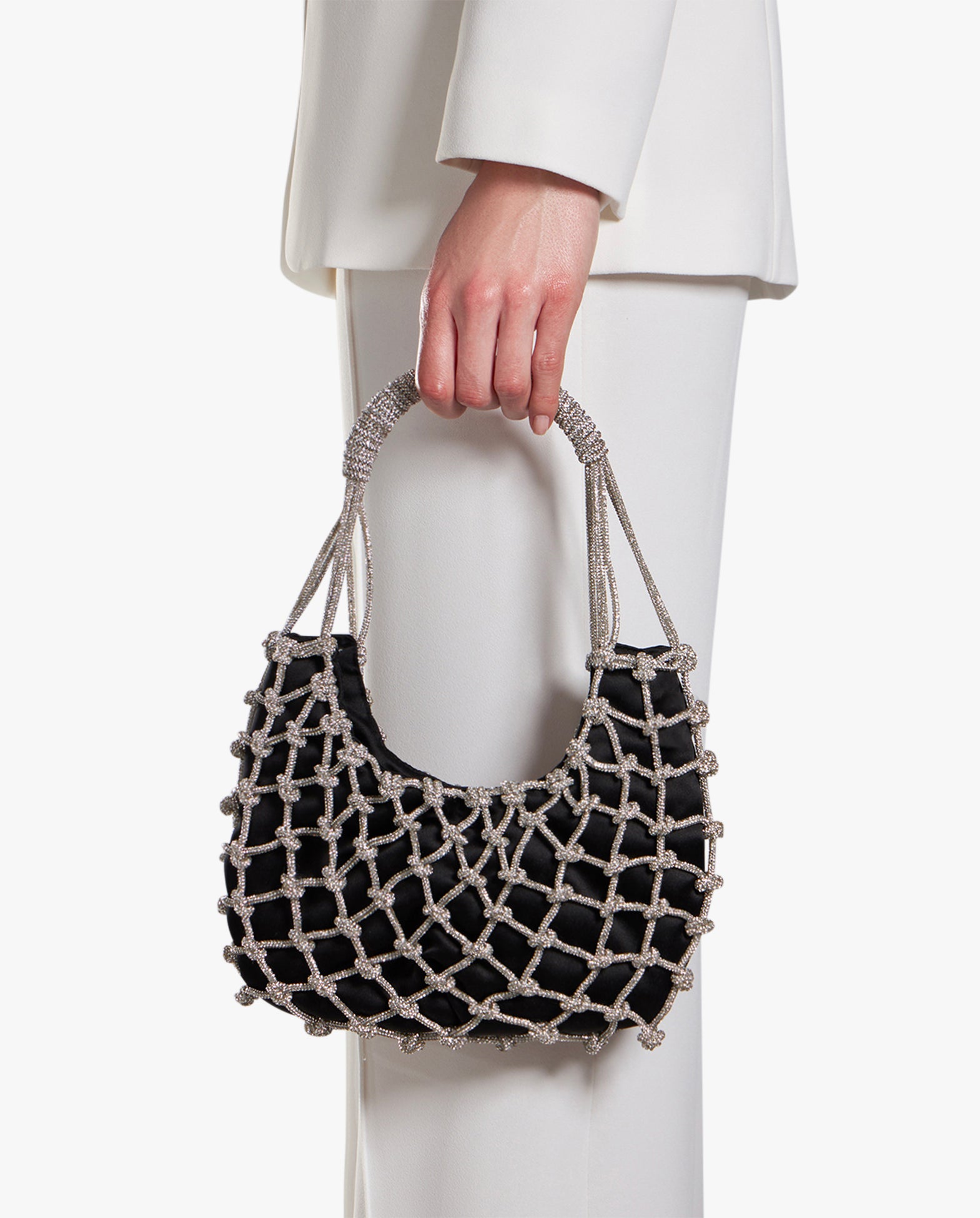 Nodi Handwoven Bag Clear Crystal