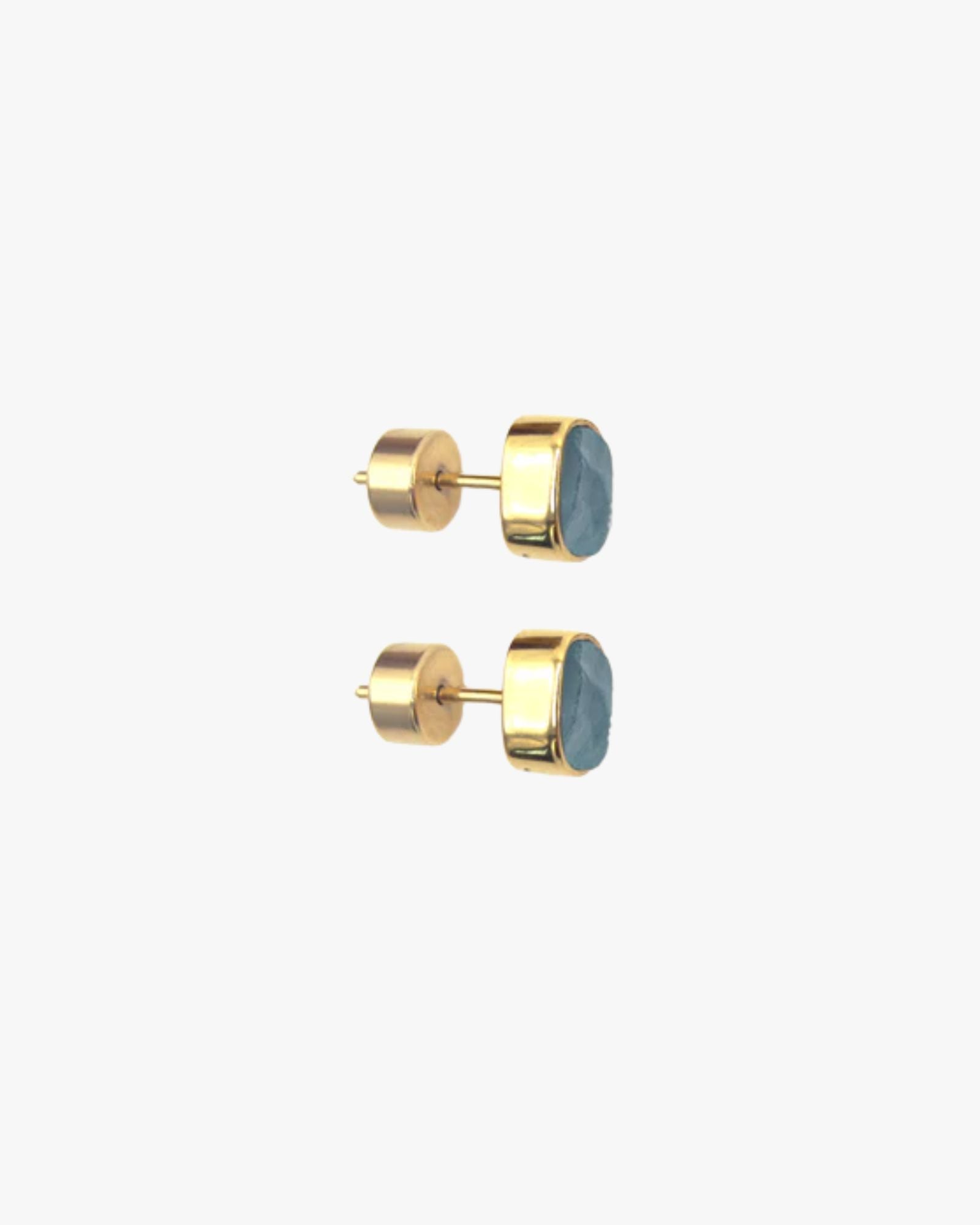 Rough Stone Studs Blue