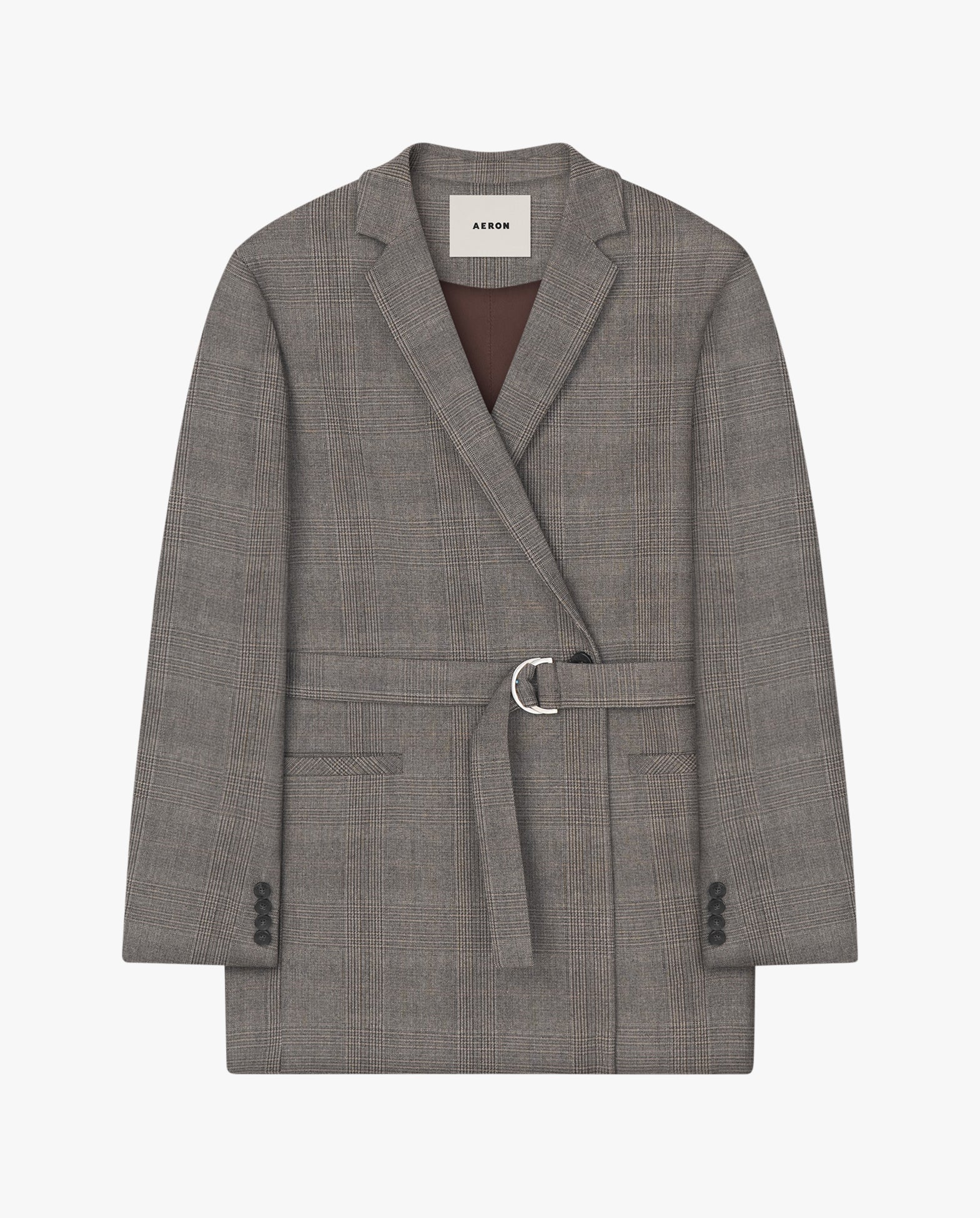 Sheperd Checkered Belted Blazer