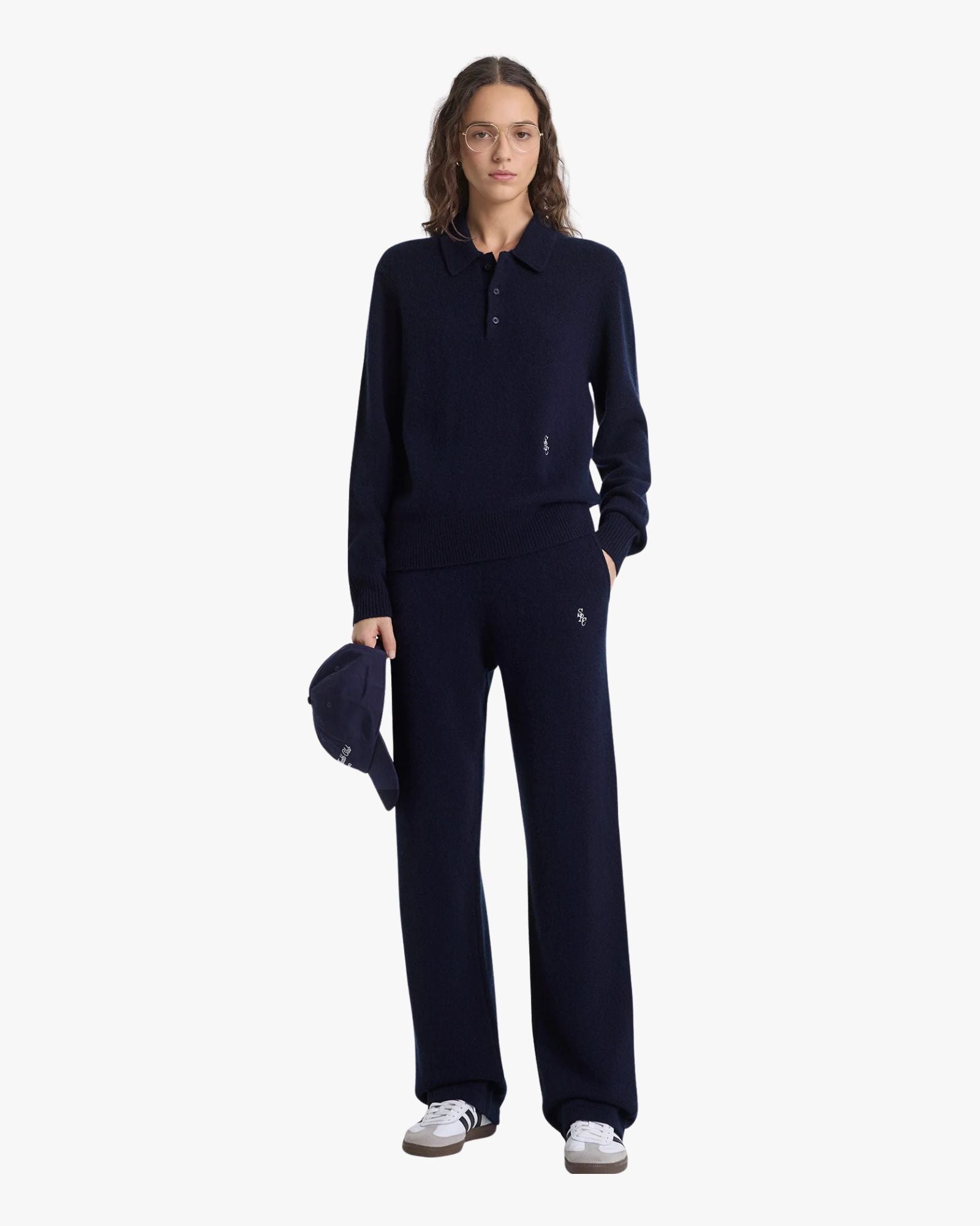 SRC Cashmere Trousers Dark Navy