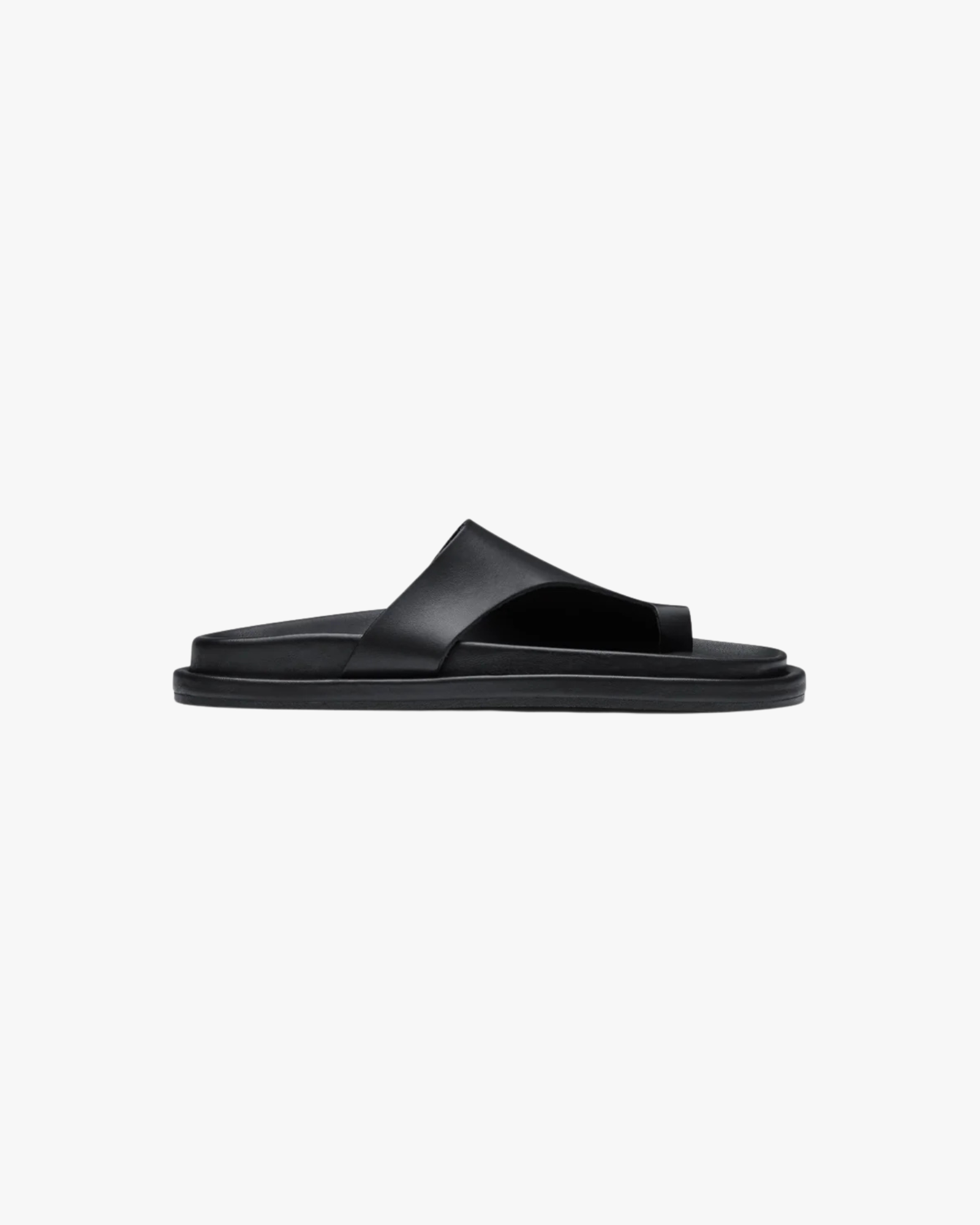 Rosanna Black Leather Comfy Sandals