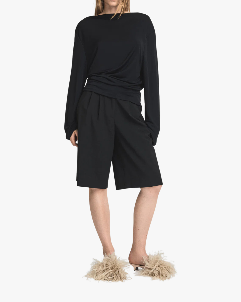 Ziano Cipria Heeled Sandals Grained Calf/Feathers