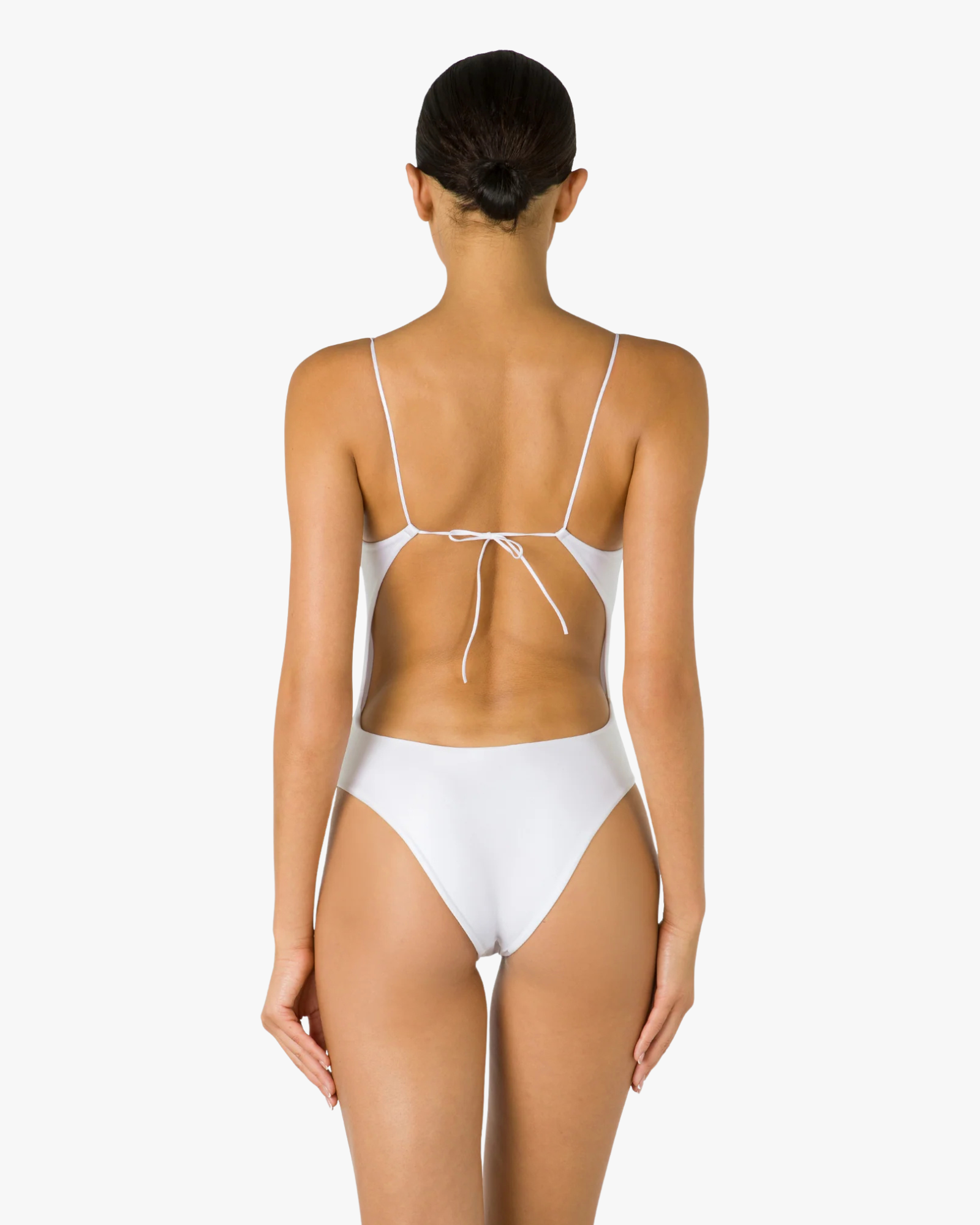 Maillot Line Lycra Swimsuit White