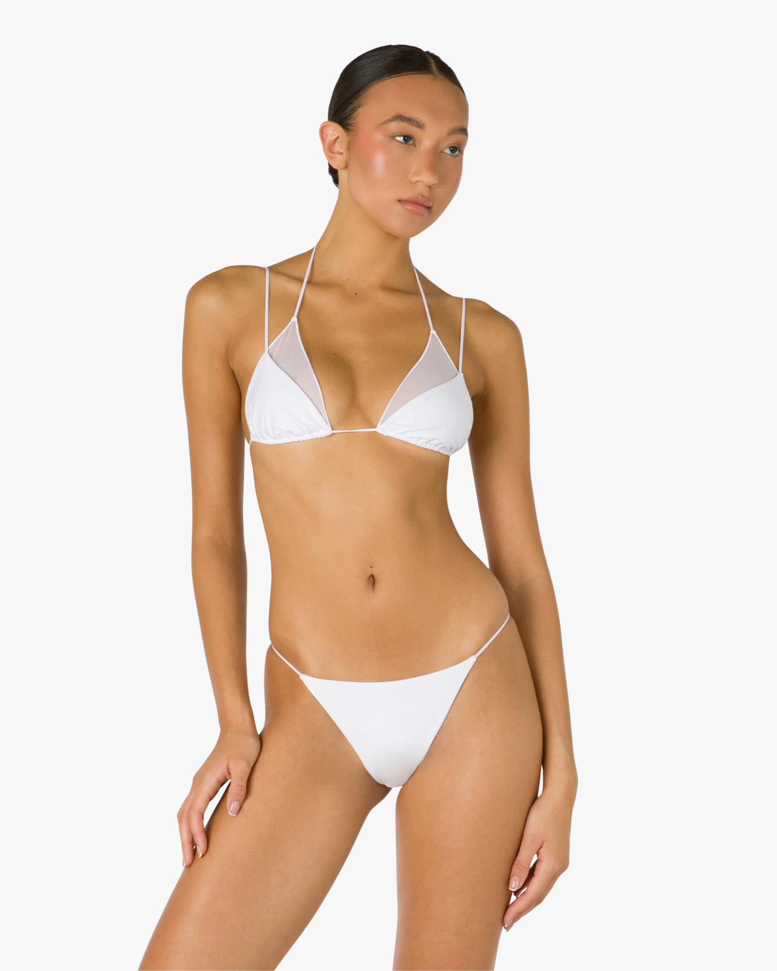 Ella Mesh Bikini White