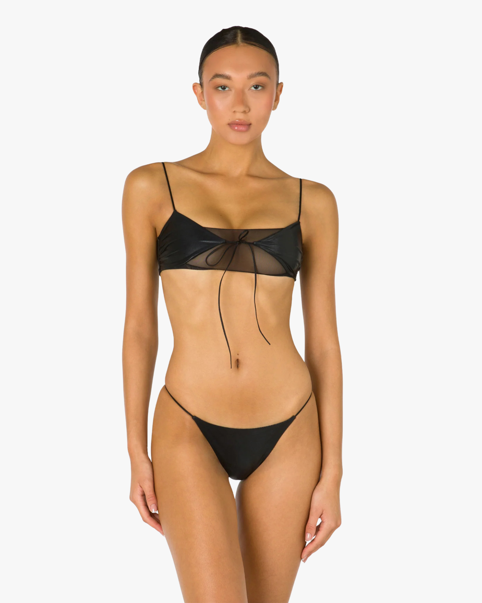 Sporty Mesh Bikini Black