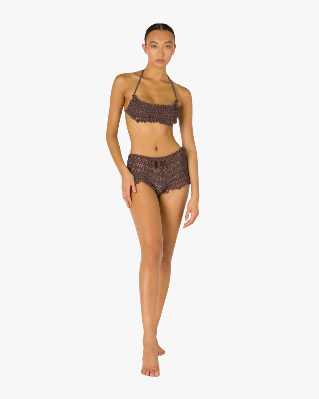 Aurora Knitted Top Brown