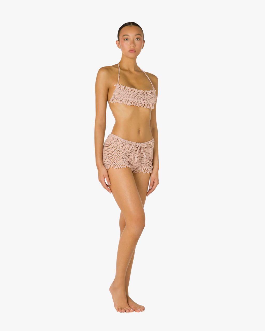 Agnese Knitted Shorts Powder