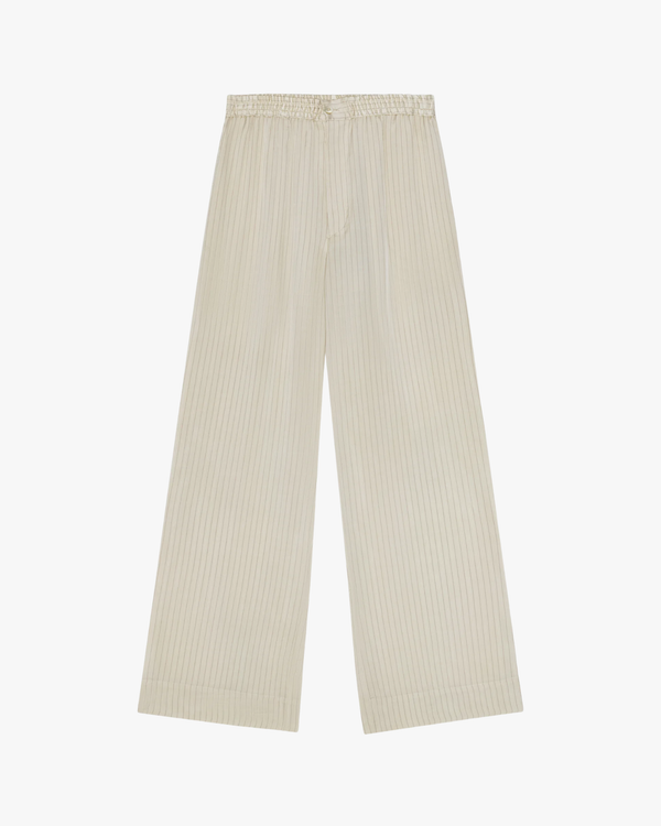 Sander Tailored Silk Trousers Creme