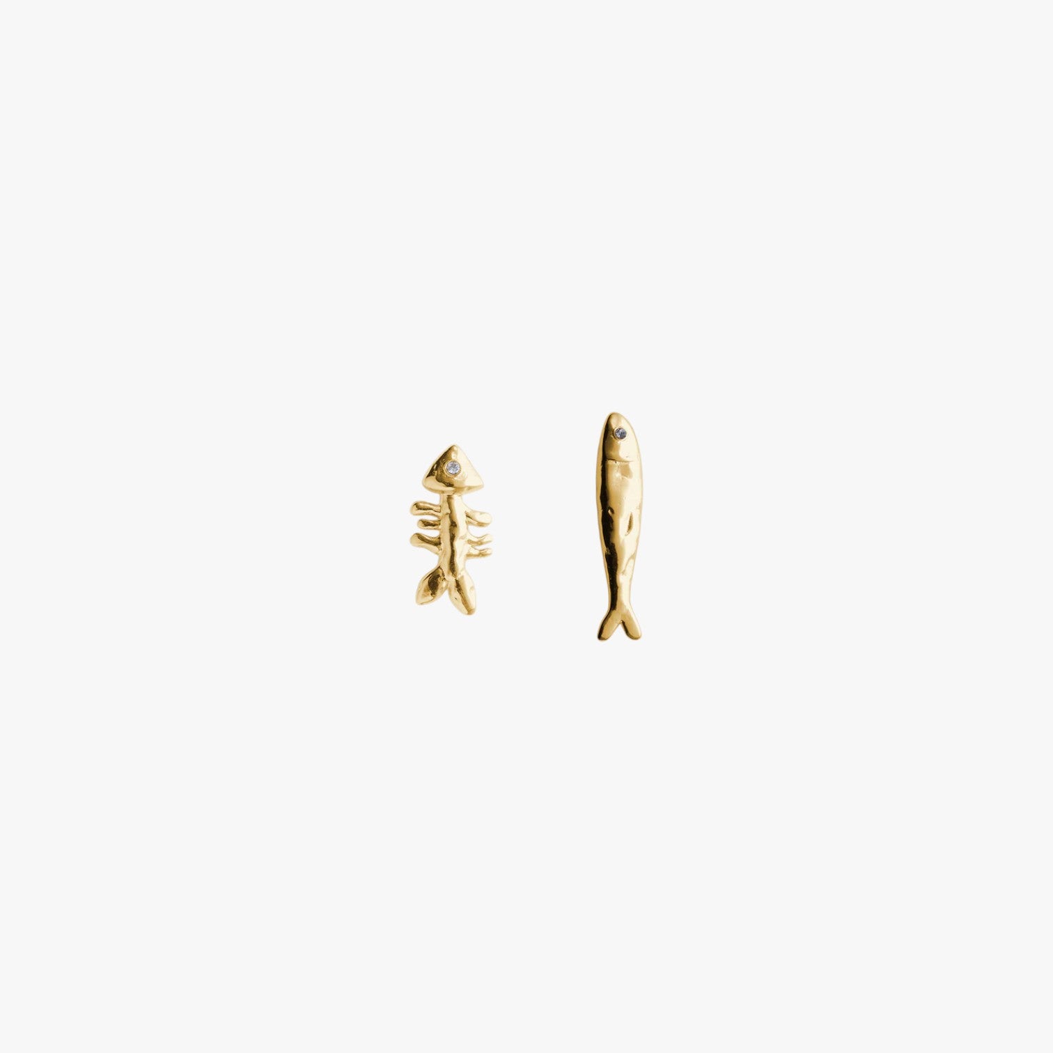 Sardine And Fishbone Earrings