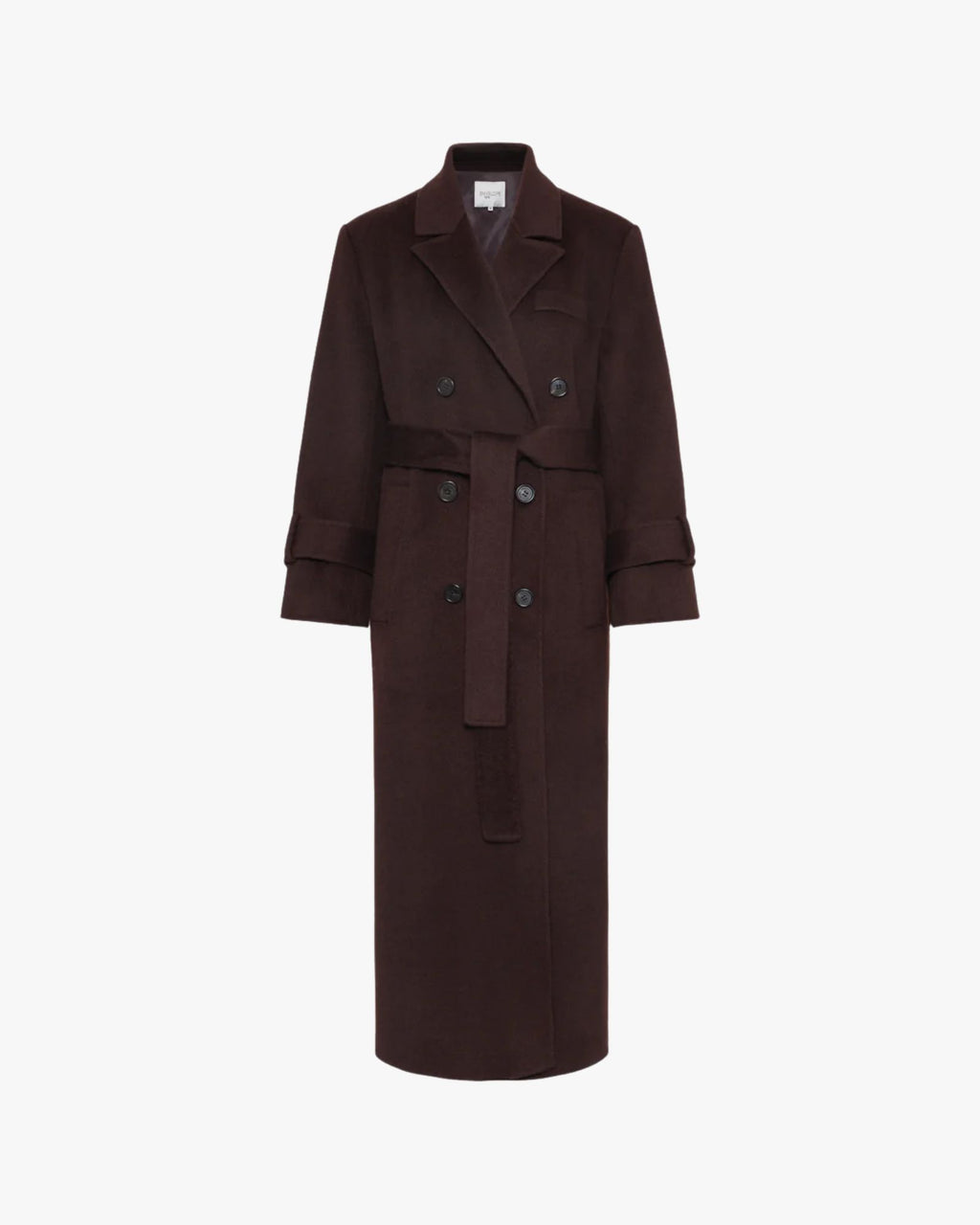 Saville Wool Coat Mahogany