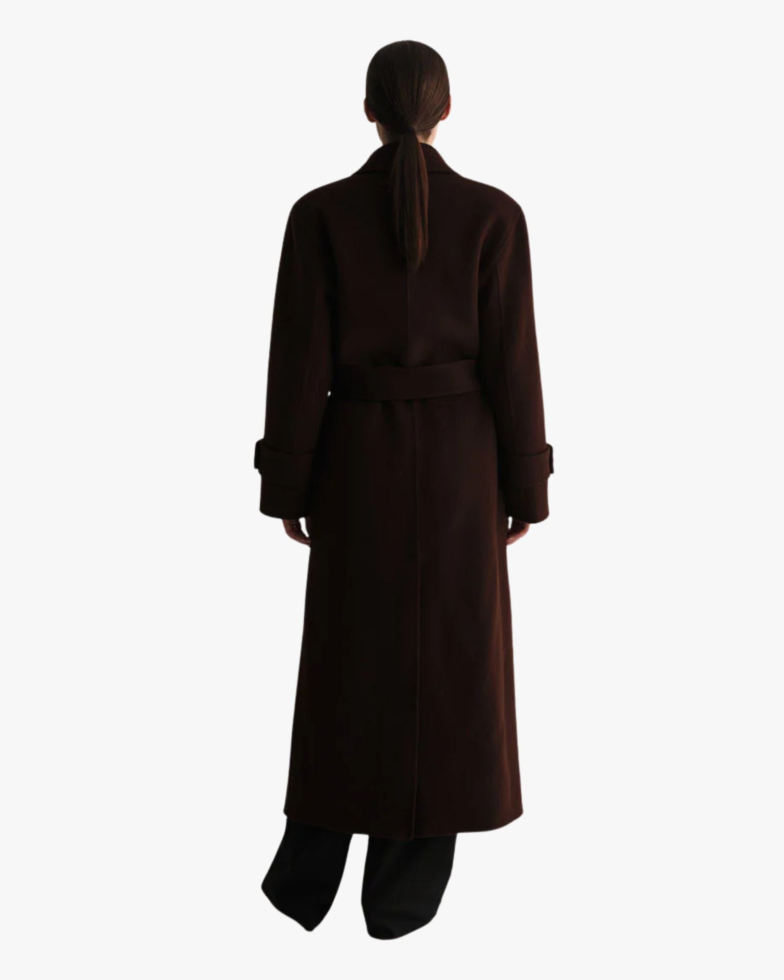 Saville Wool Coat Mahogany