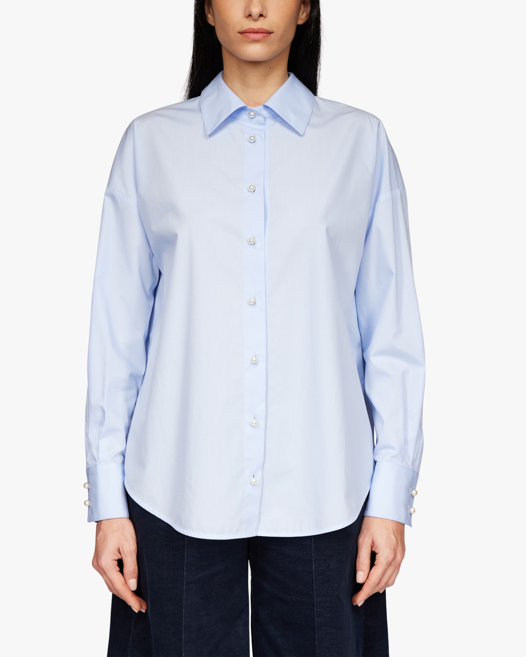 Cotton Shirt with Bow Tie
