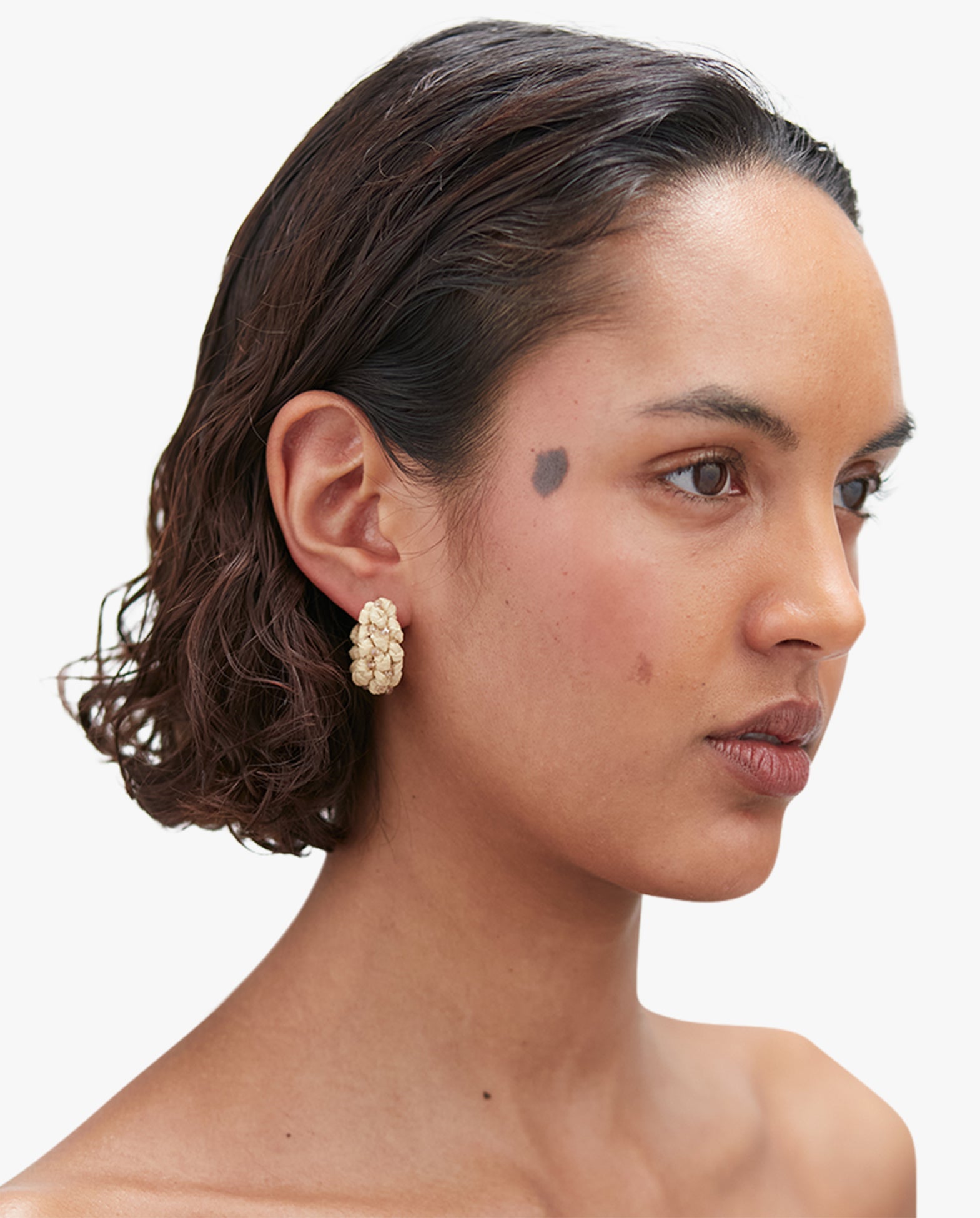 Raffia Hoops Beige