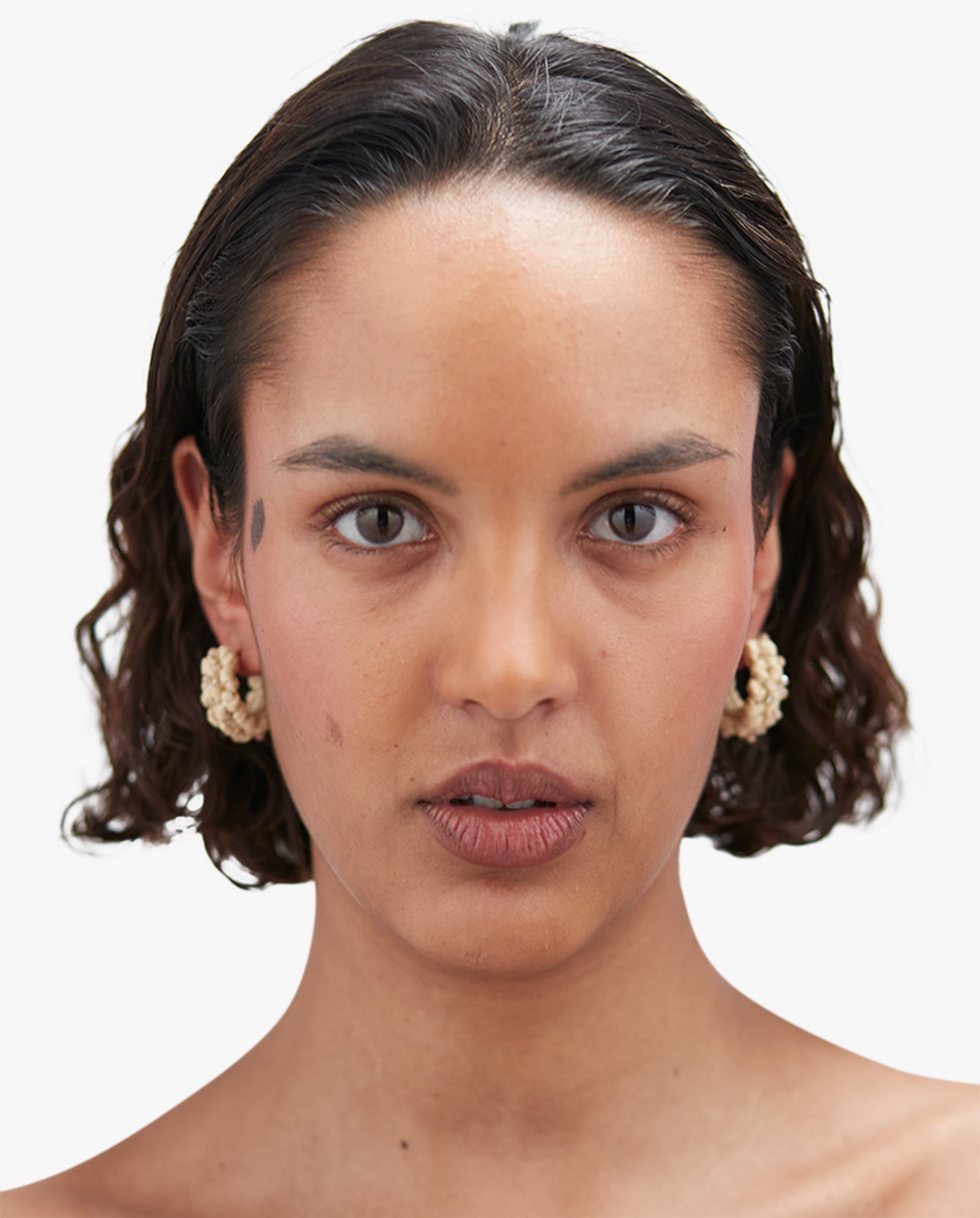Raffia Hoops Beige