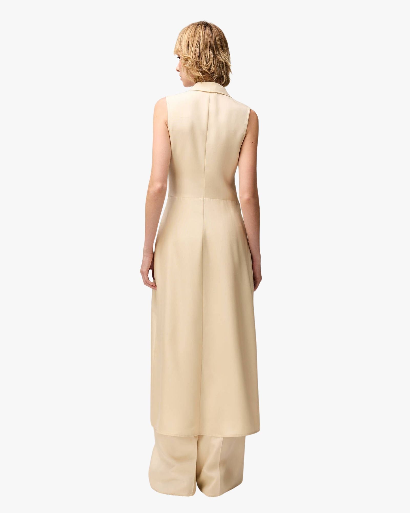 Silk Wrap Dress With Metal Closure Butter