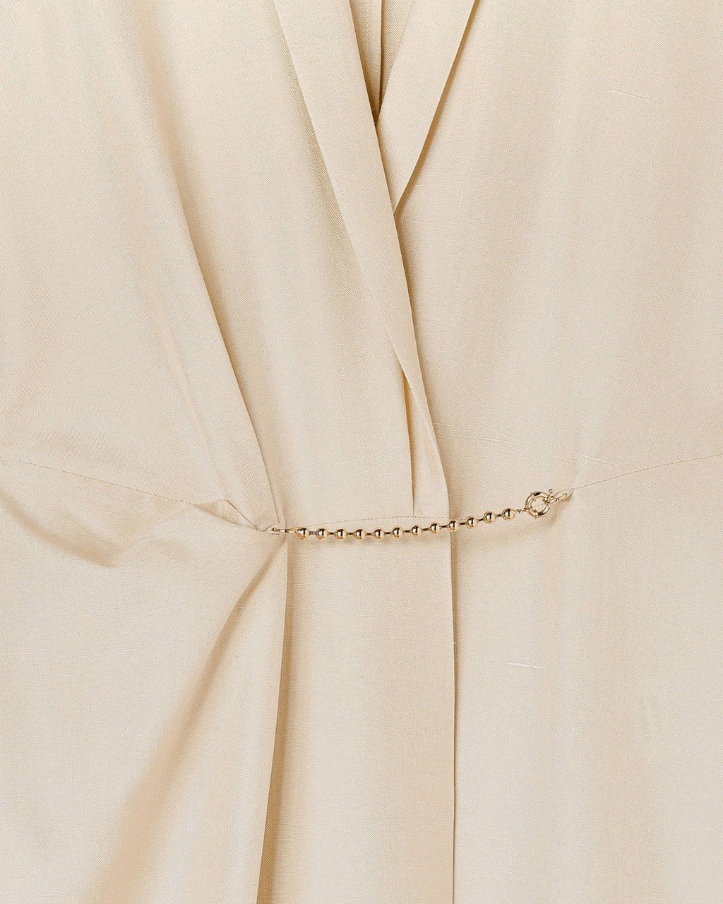 Silk Wrap Dress With Metal Closure Butter