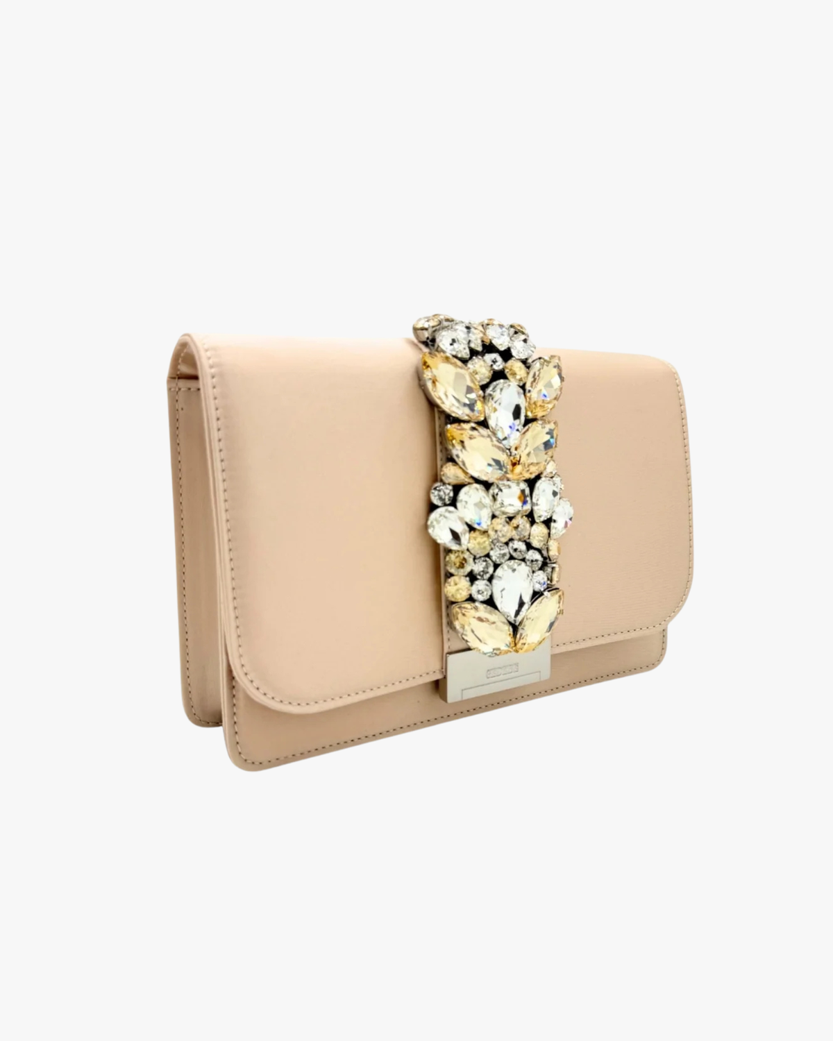 Clutch Bag Cliky Satin Nude