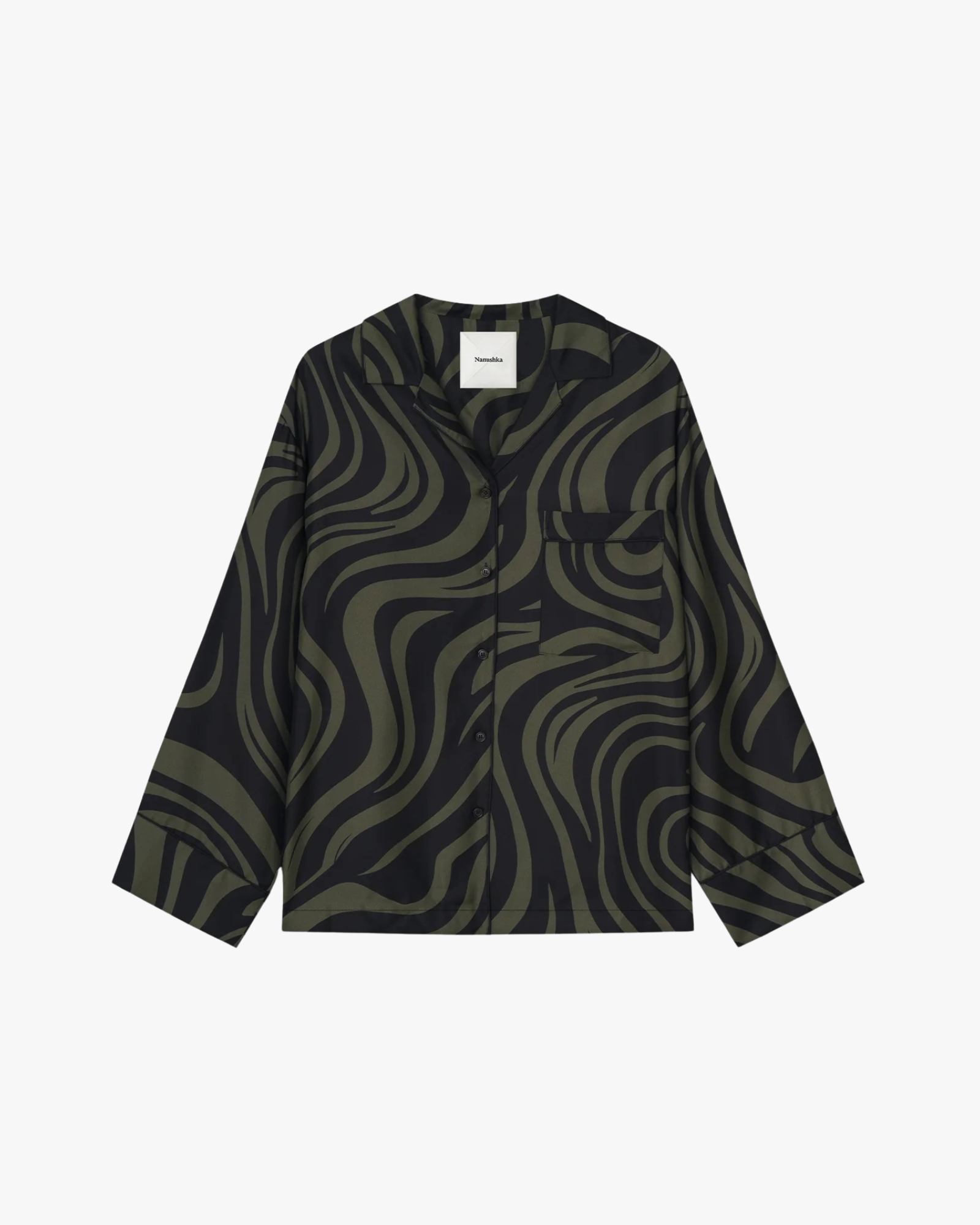 Tinsley Pyjama Shirt Midnight Green Swirl