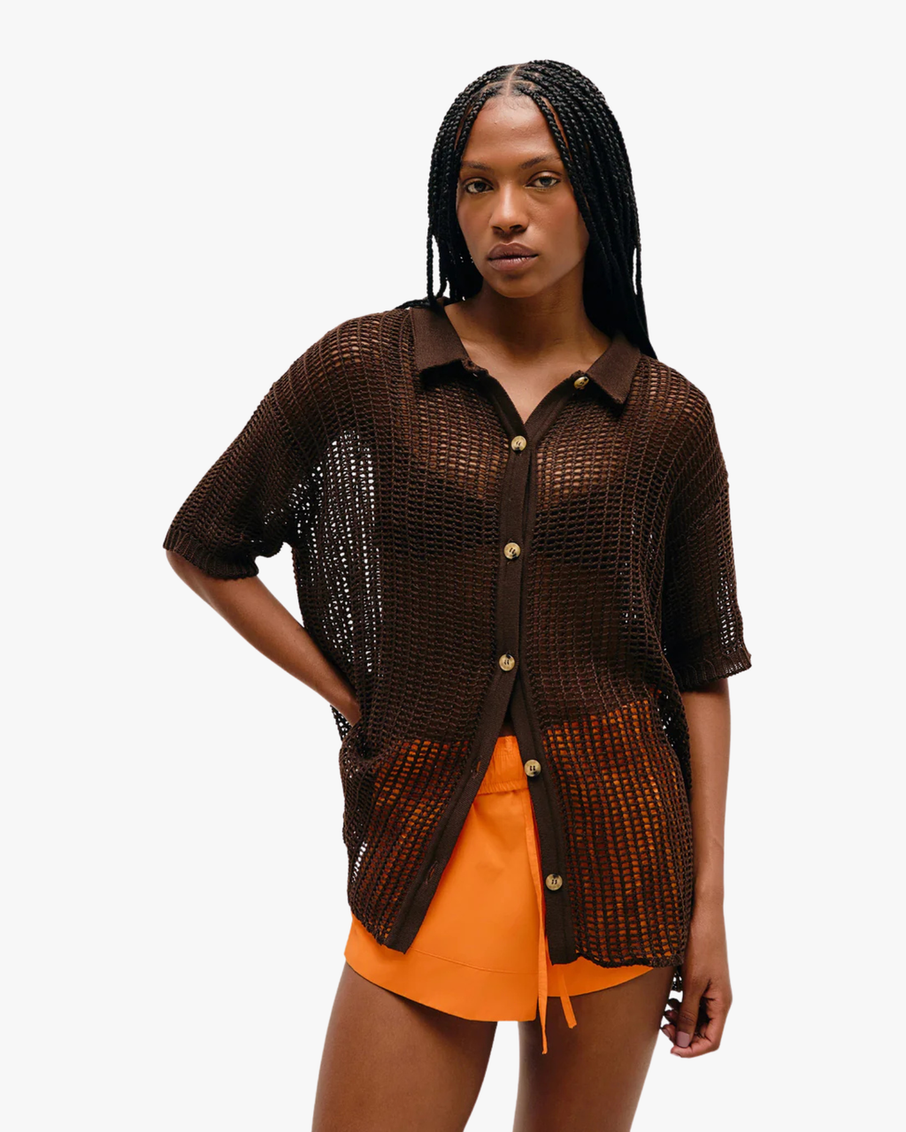 Knit Dress Flora Brown