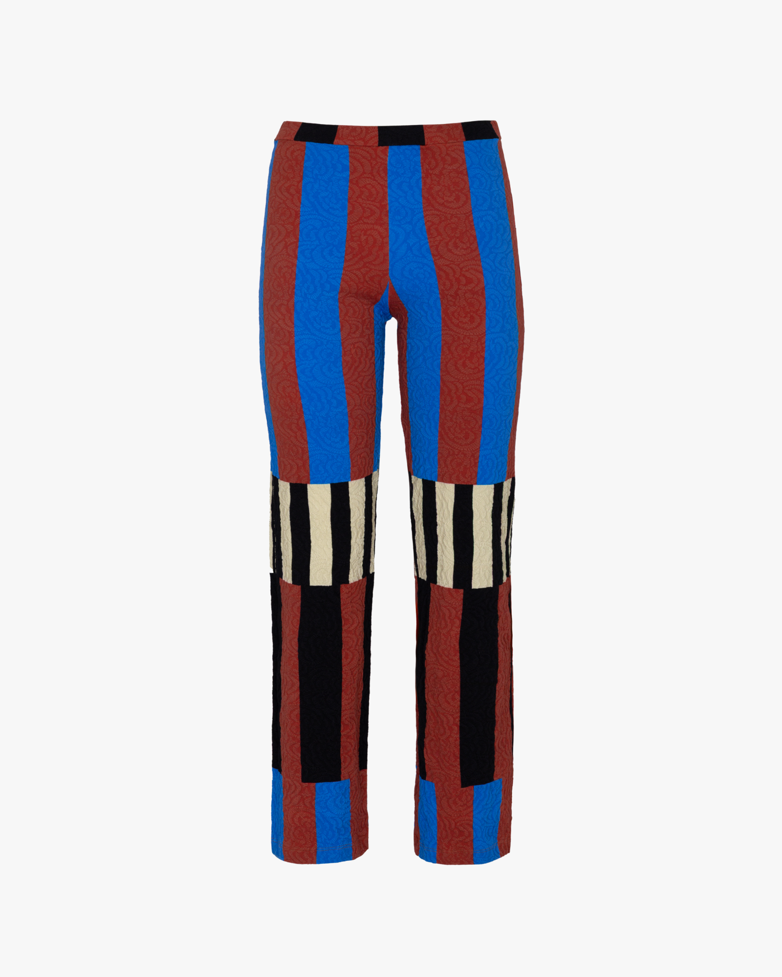 Straight Pants Stripes Black, Modica & Blue