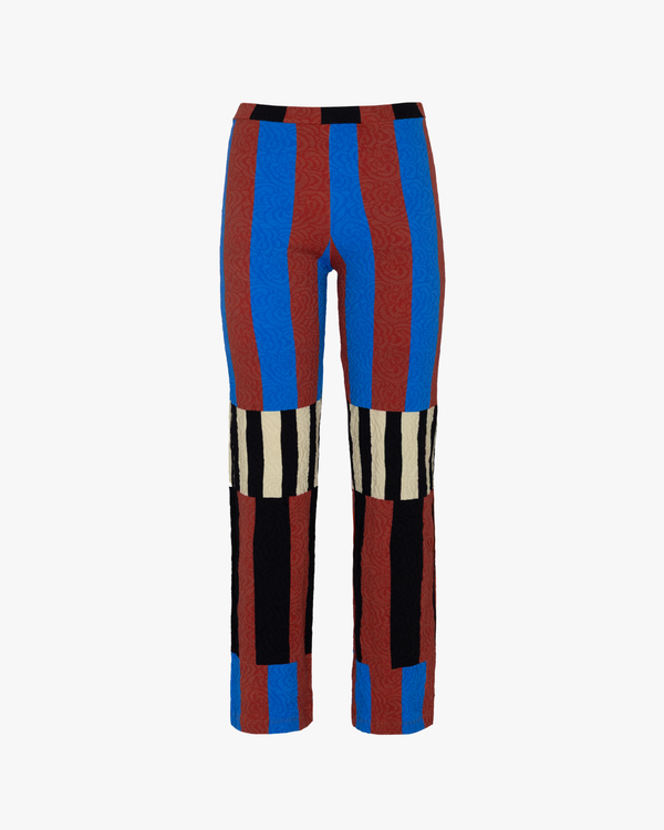 Straight Pants Stripes Black, Modica & Blue