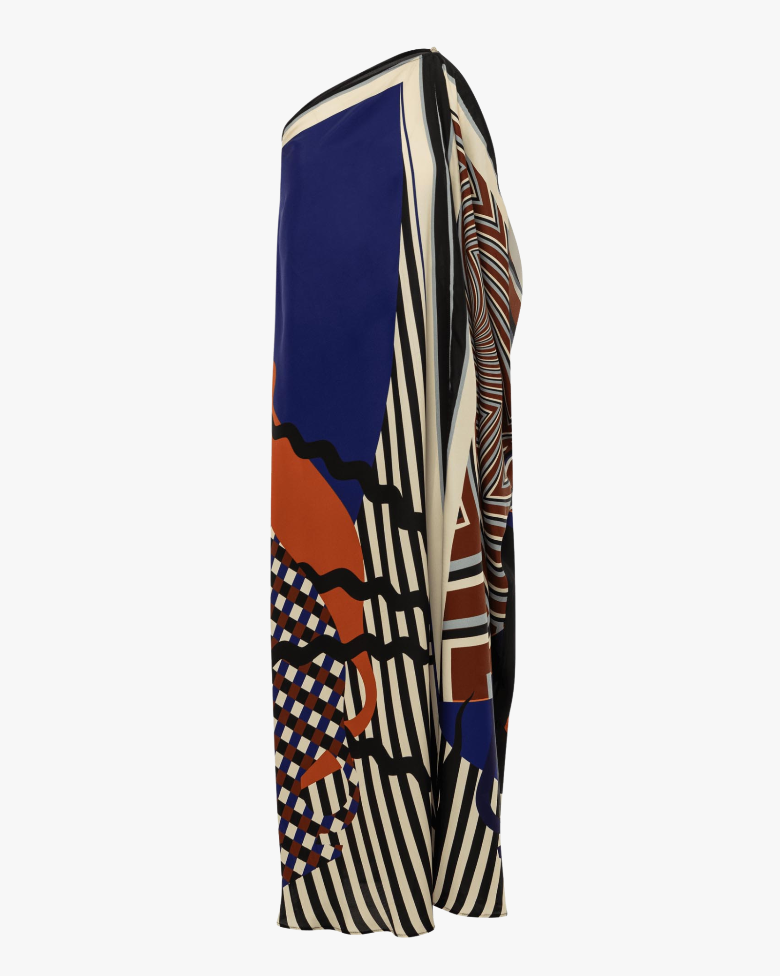 Kallas Maxi One Shoulder Kaftan Dress