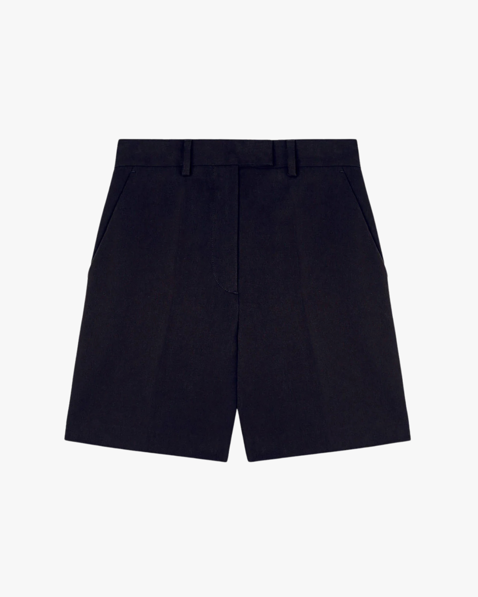 Popeline Cotton Stretch Shorts Navy