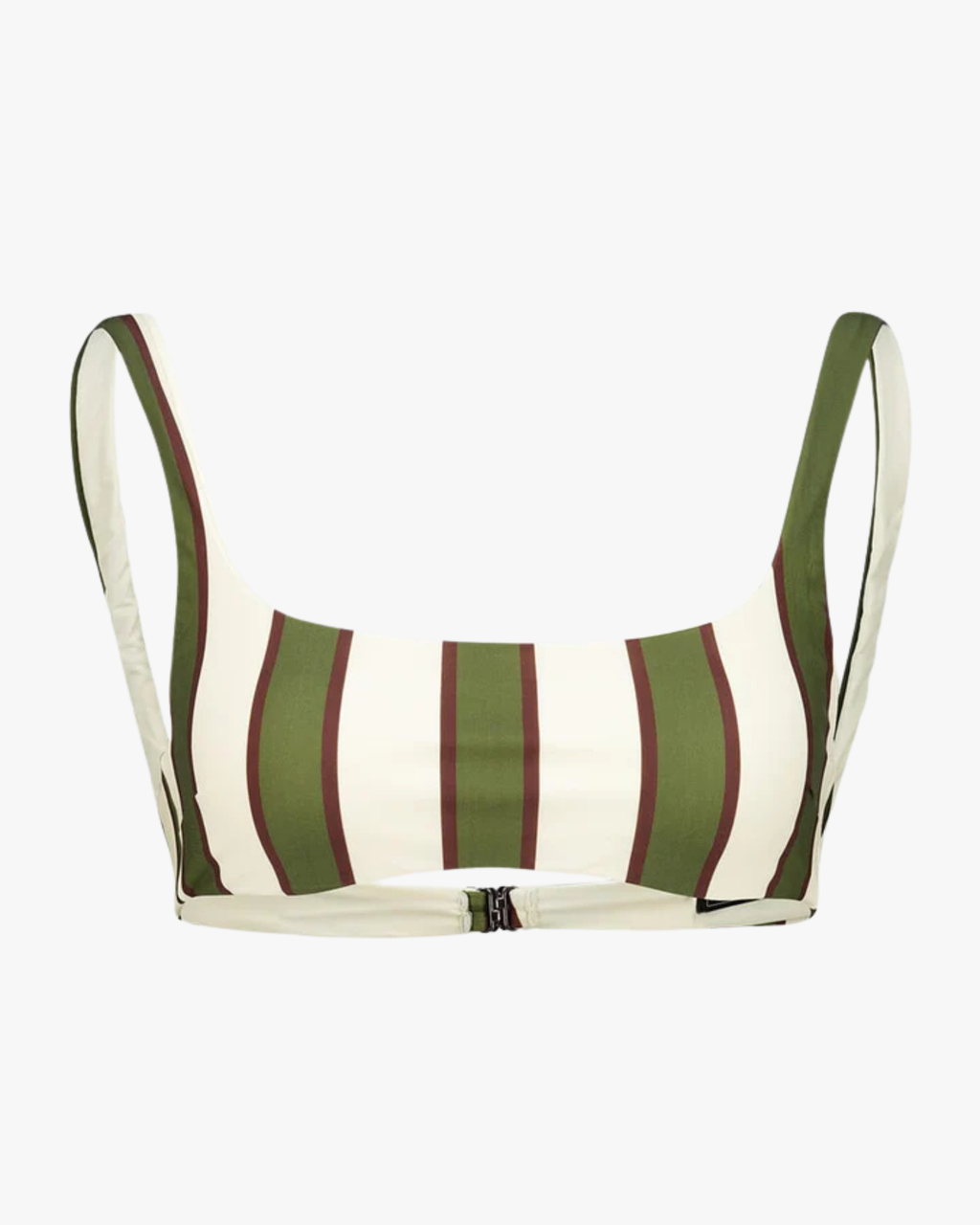 Thidu Bikini Top Olive Stripes