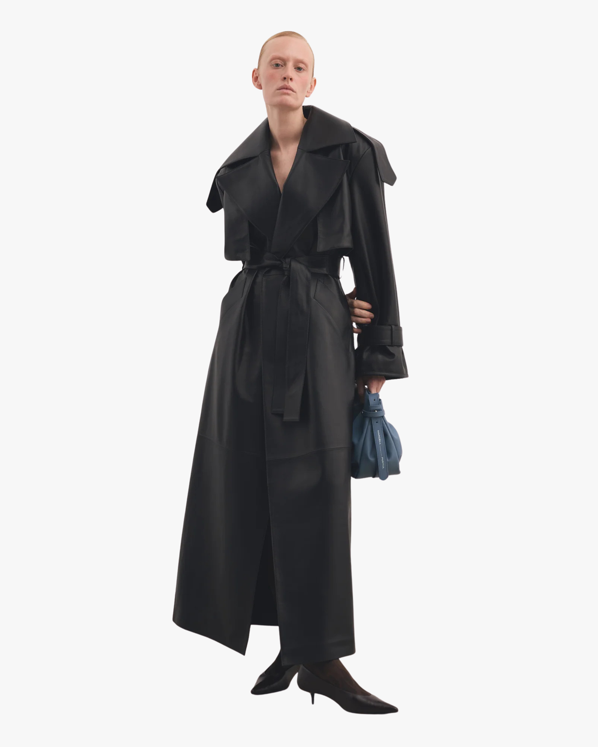 Trench Coat Leather Black