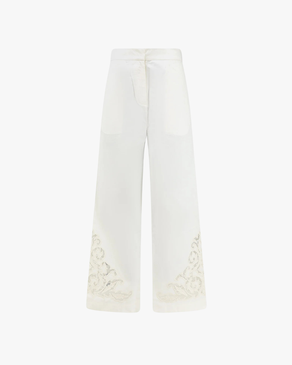 Vemoza - White Embroidery Trousers