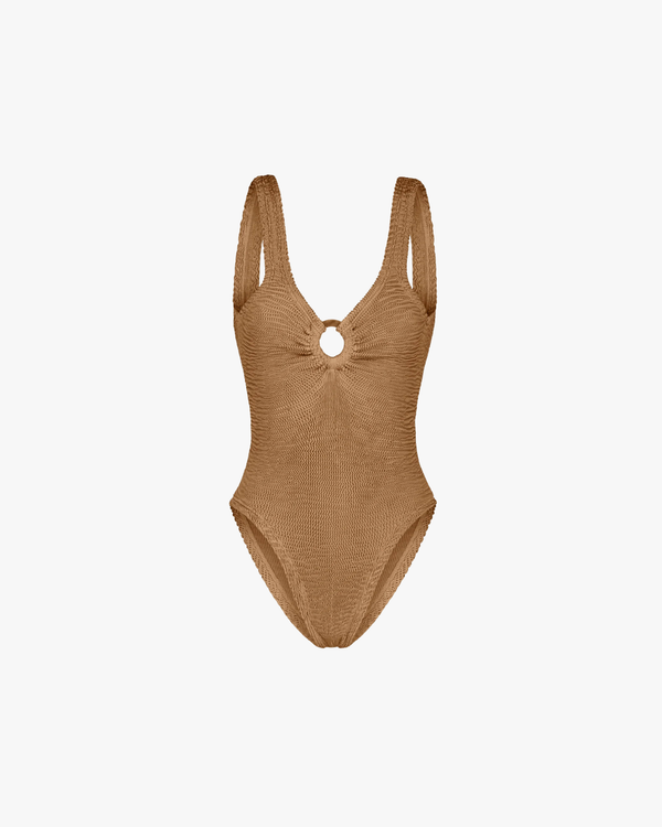 One Piece Romana Swimsuit Camel