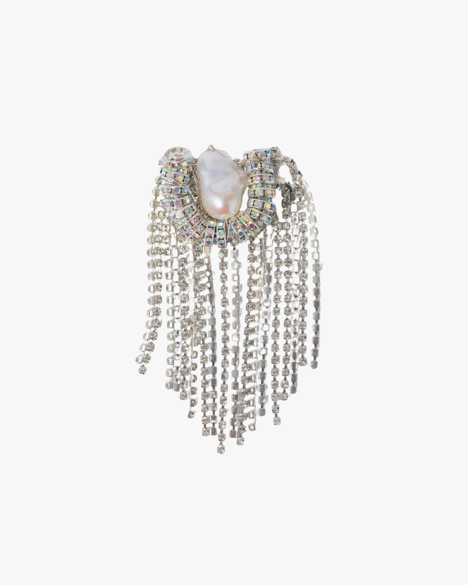 Brooch Octopus Fringe Silver