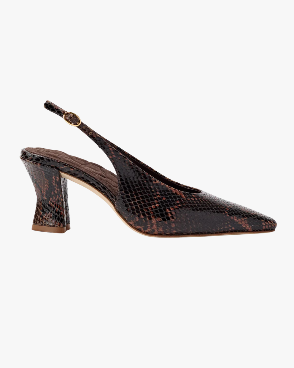Slingback Pumps Iris Nutmeg Snake