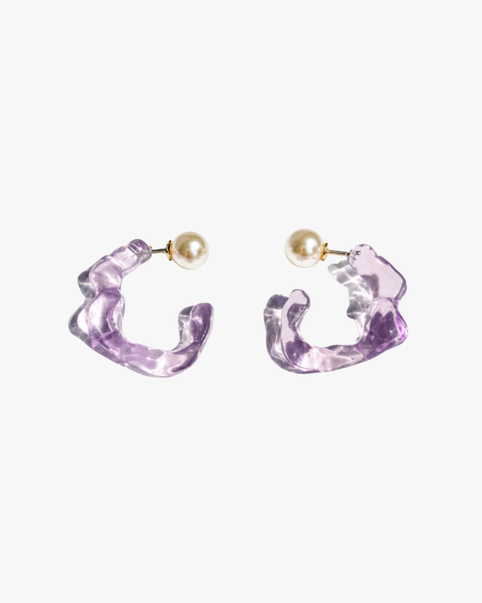 Materic Pearl Earring Purple