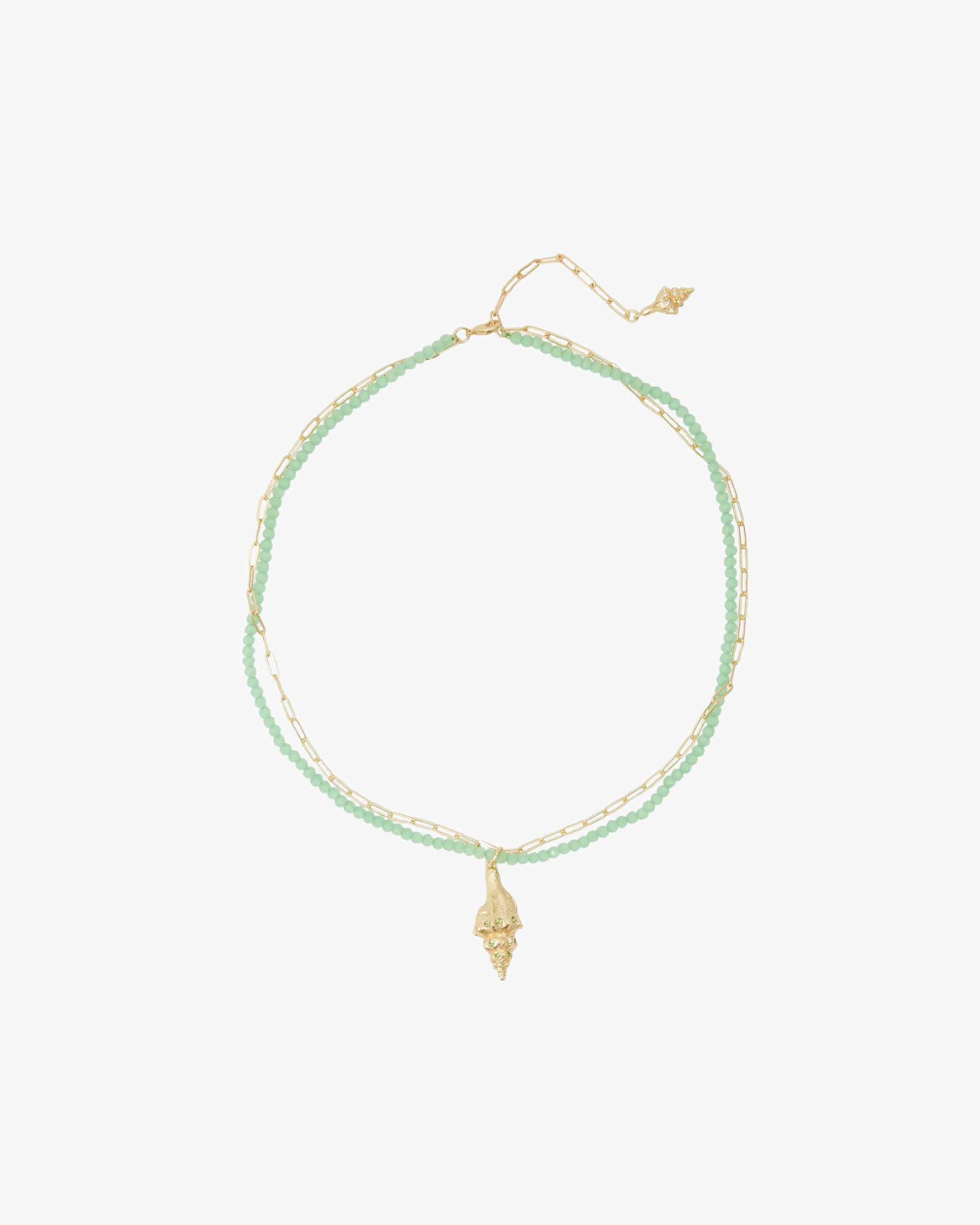 Necklace Noir Shell Mint