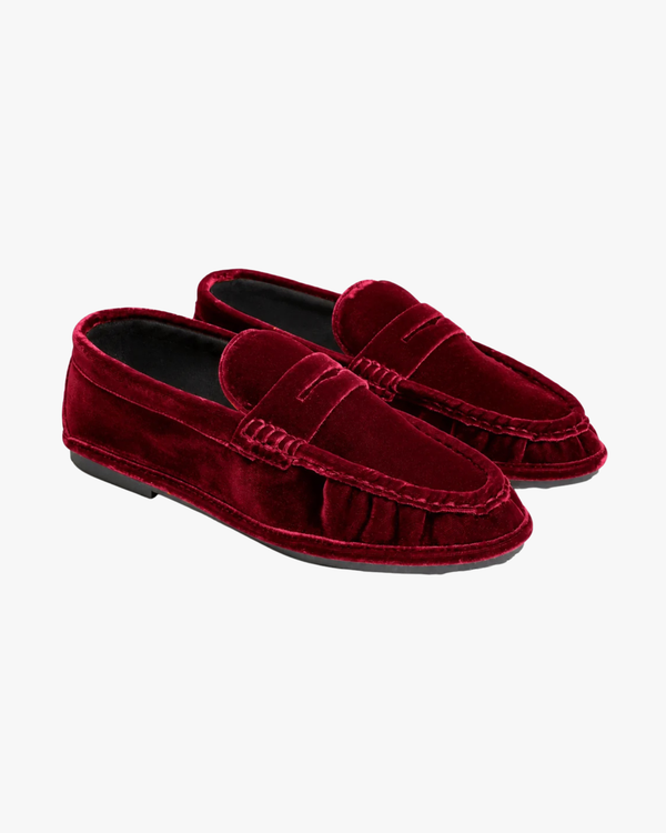 Velvet Moccasin Saint Germain Red