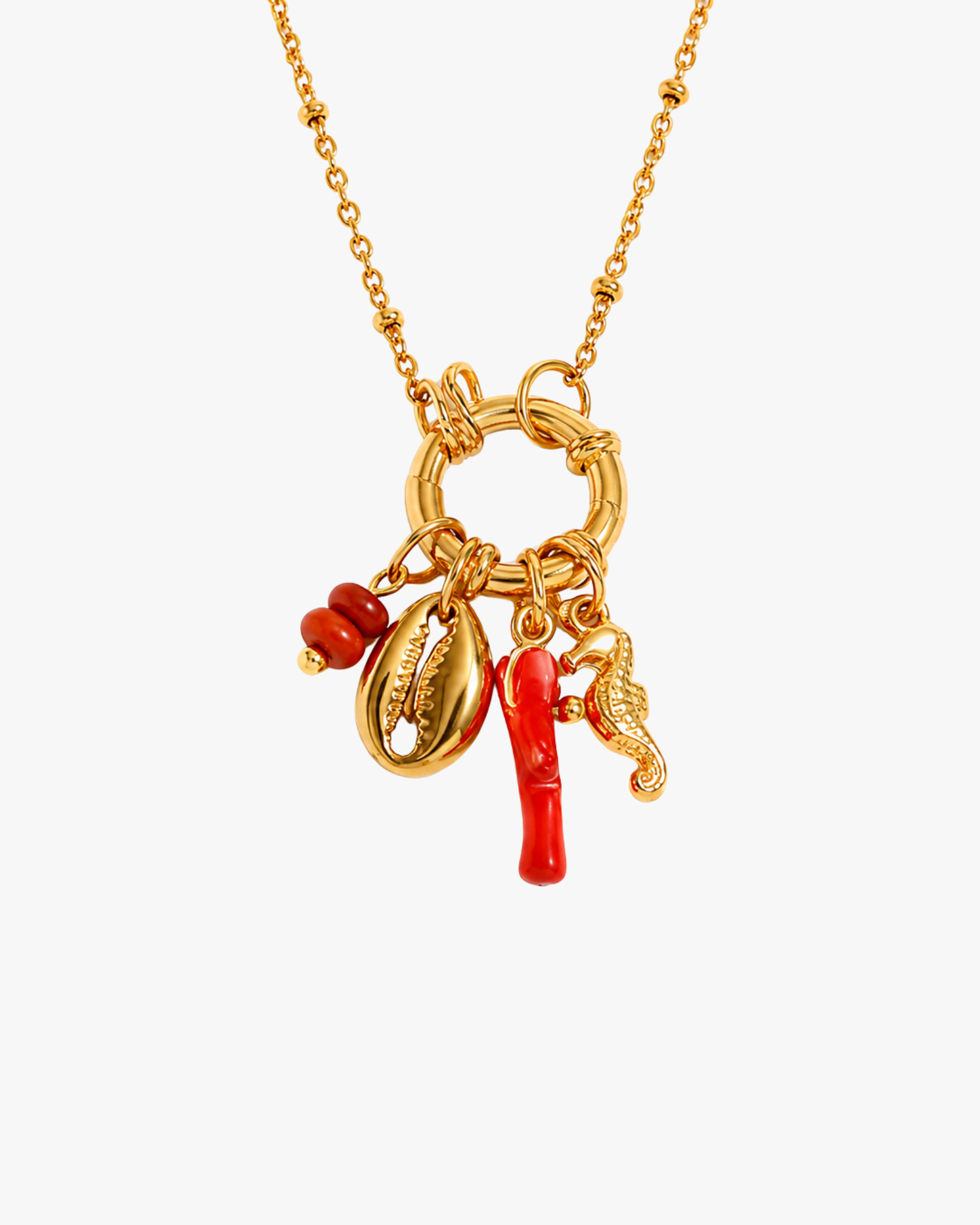 Pearly Necklace Marina Charms Gold