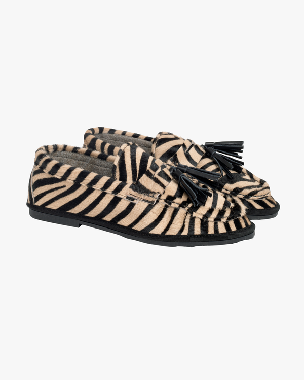 Tassel Loafer Rivoli Zebra