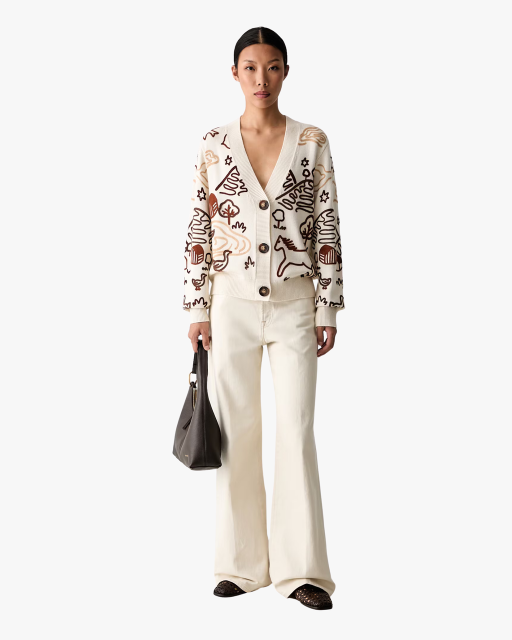 Knit Cardigan Countryside Cornelli Off-White