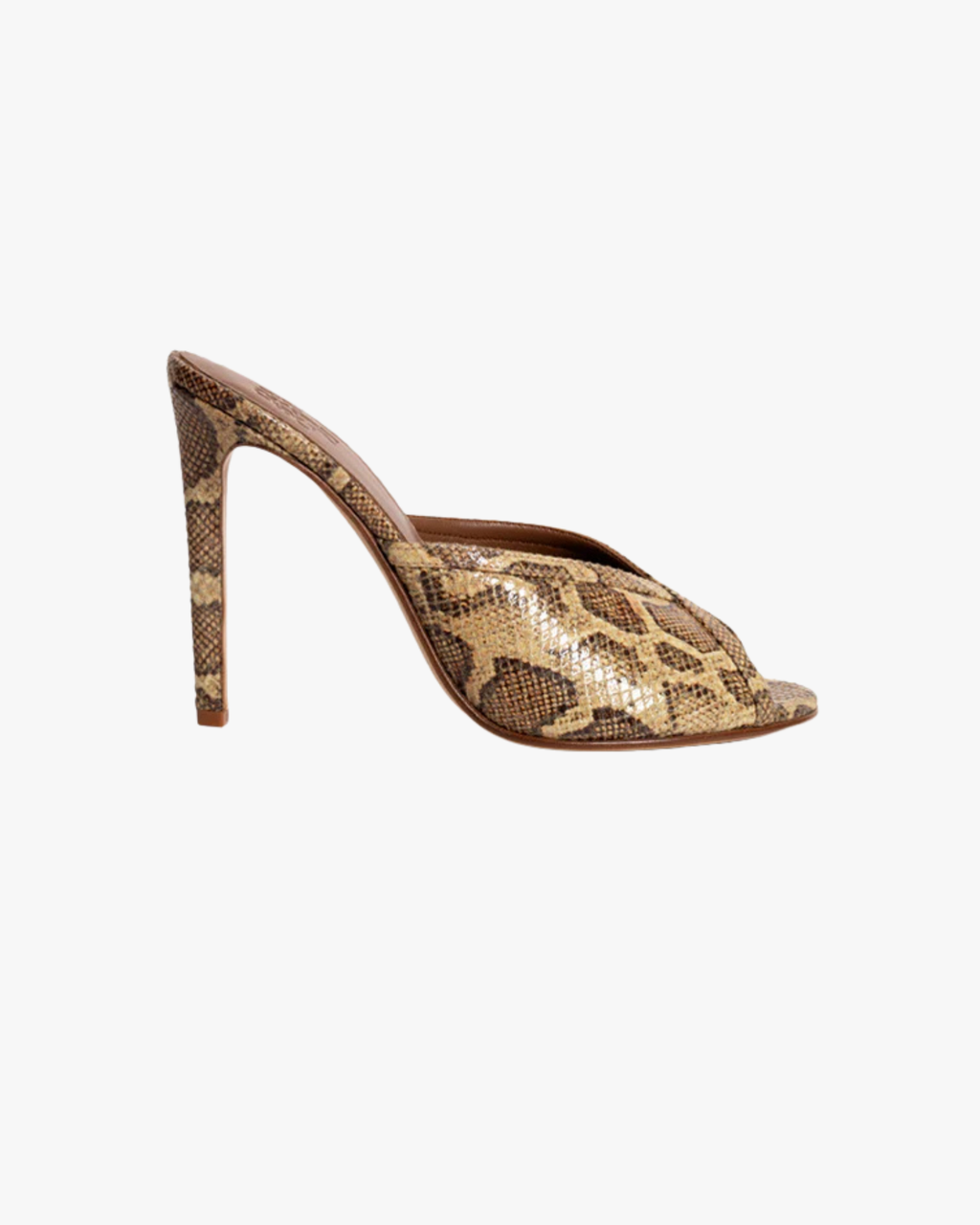 Noemie 105Mm Heel Open Toe Mule Camel
