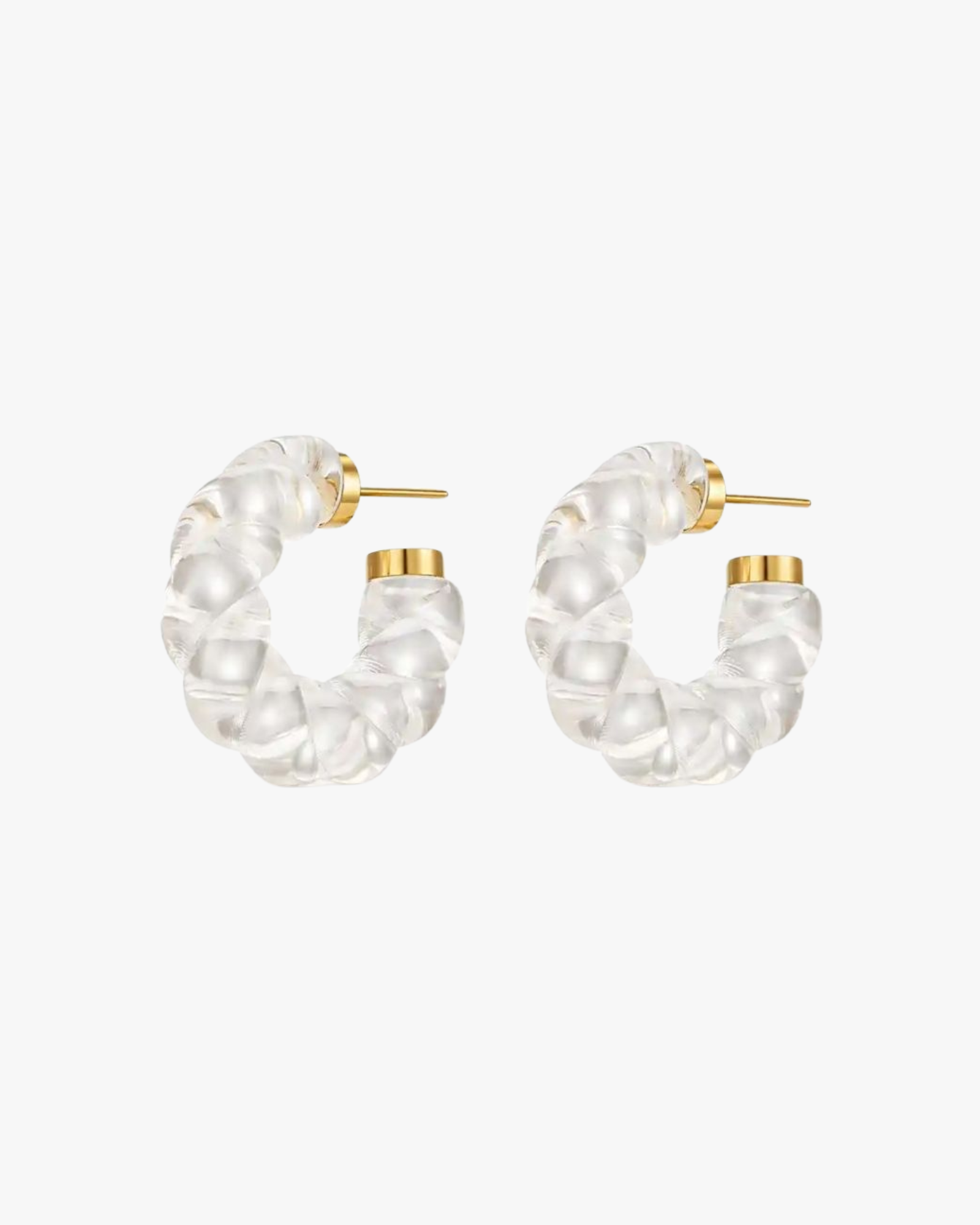 Torchon Earring Hoop Clear