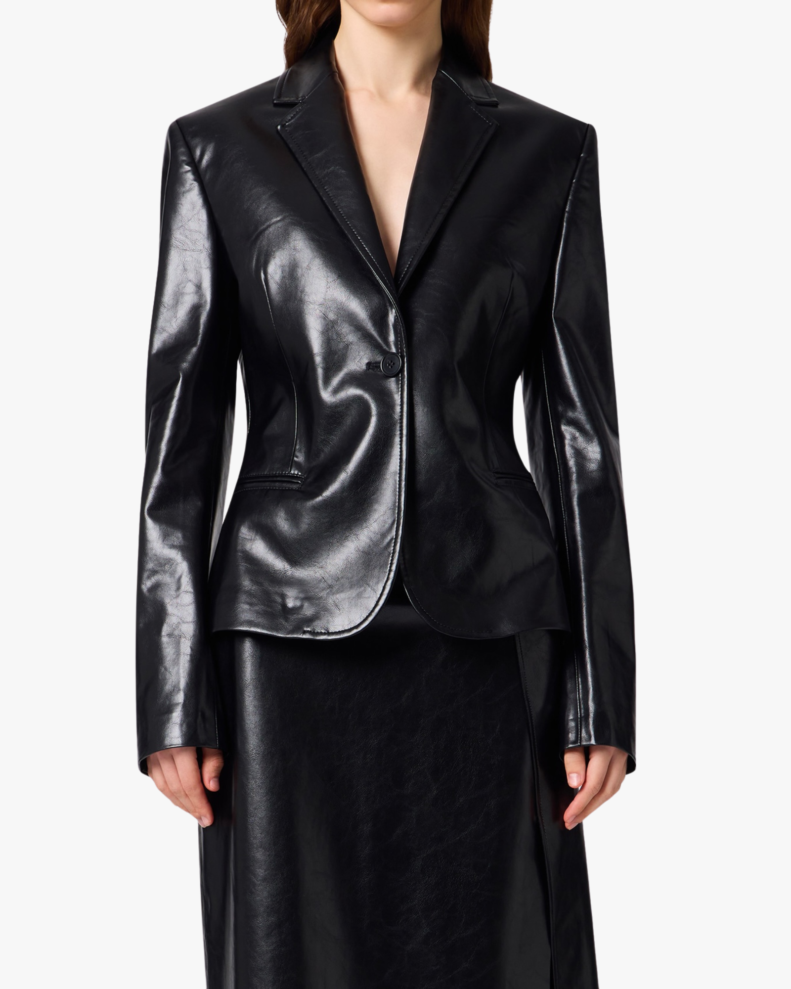Jacket Faux Leather Black