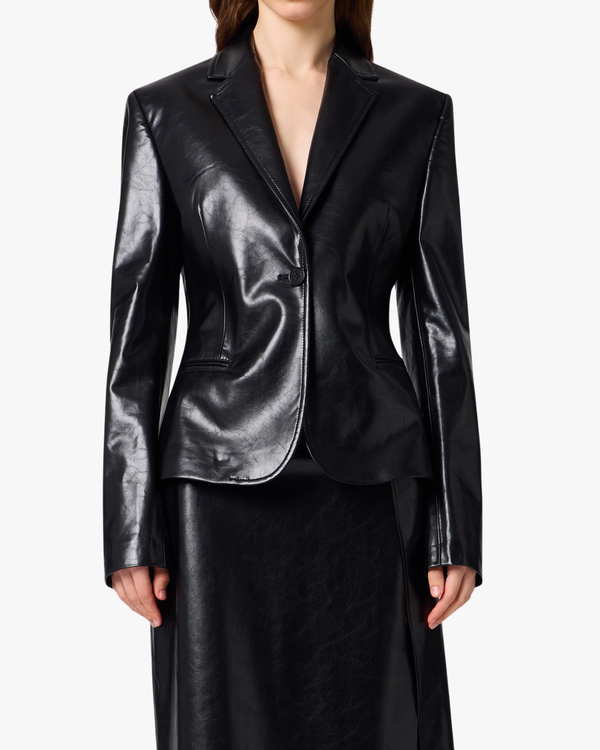 Jacket Faux Leather Black