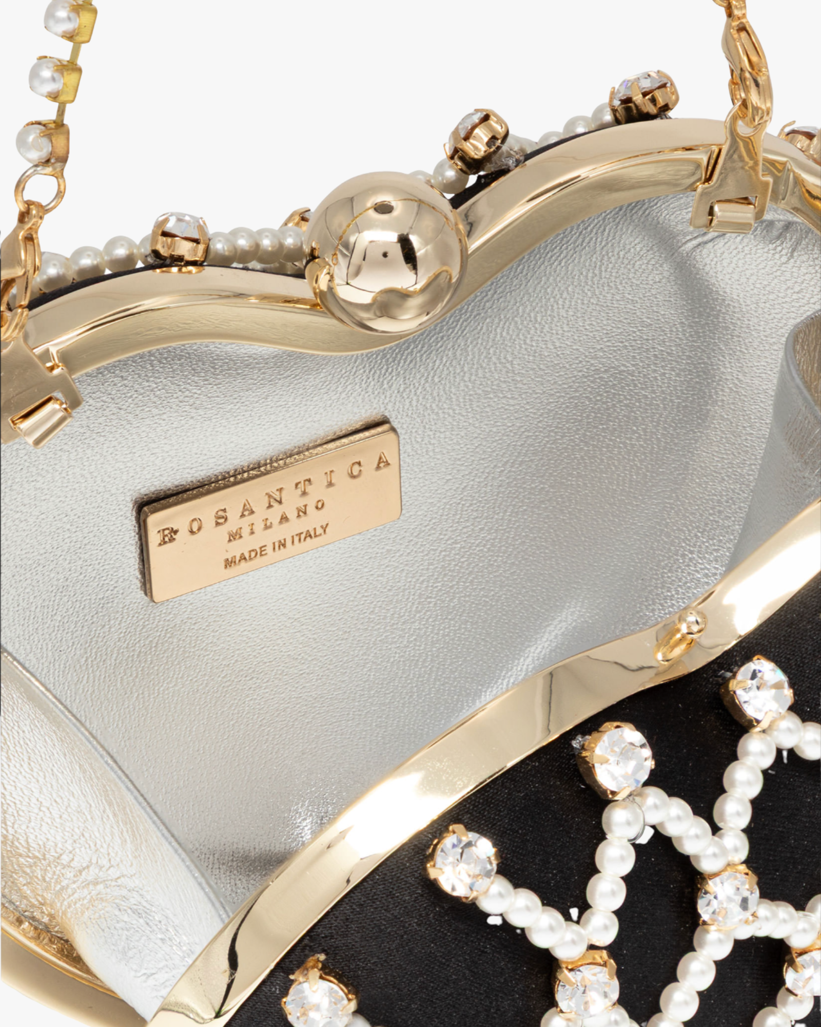 Handbag Cupido Eterea Pearls Black