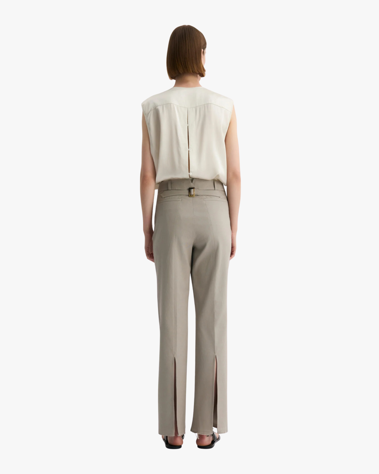 Arezzo Straight Leg Trousers Taupe