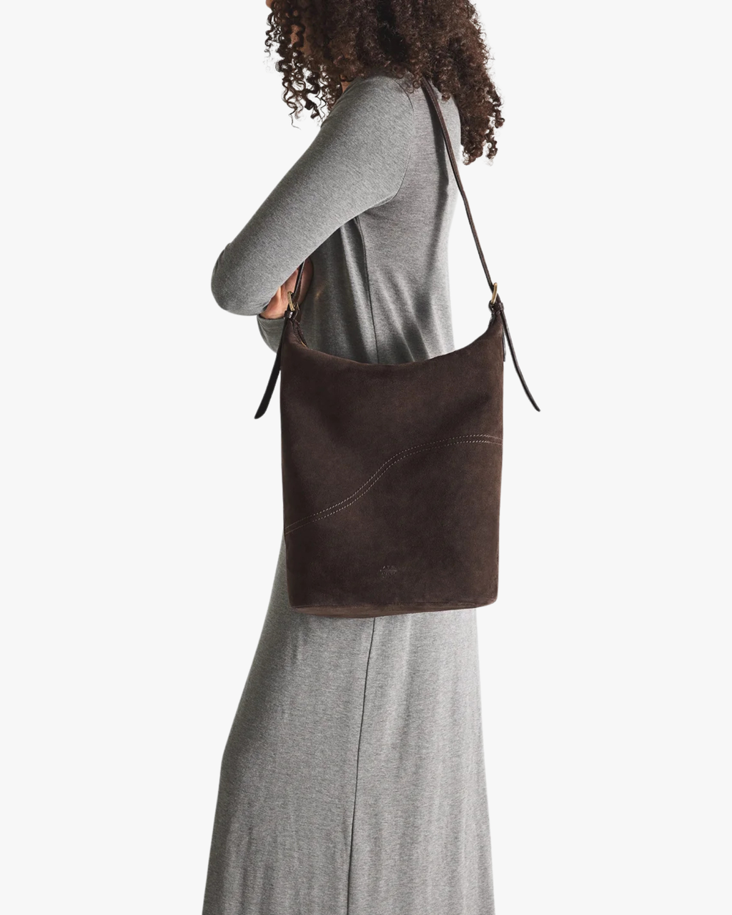 Tote Bag Tolve Suede Walnut