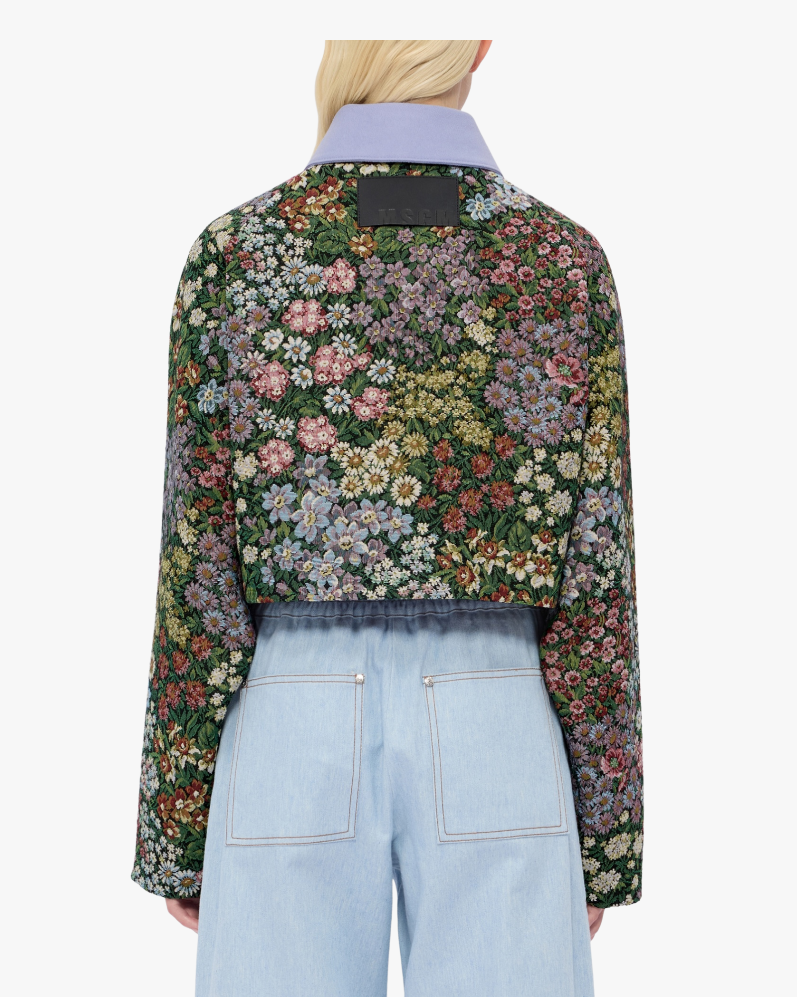 Jacket multicolor cropped floral